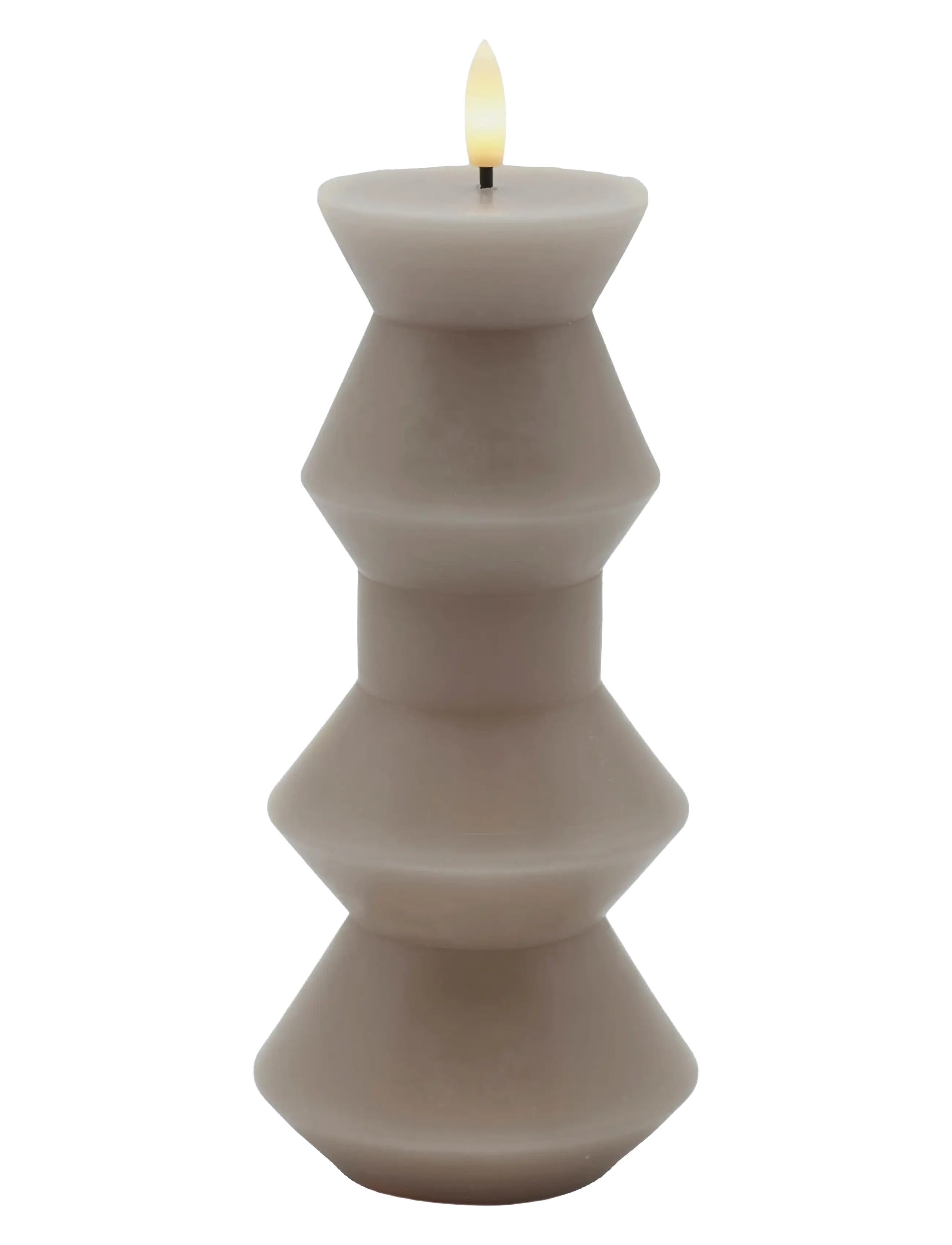 Sirius Home Nordisk Skulptur, Sille Geometri Ø9x20,5 cm, Warm Gray - Sirius Home - WARM GREY / grey