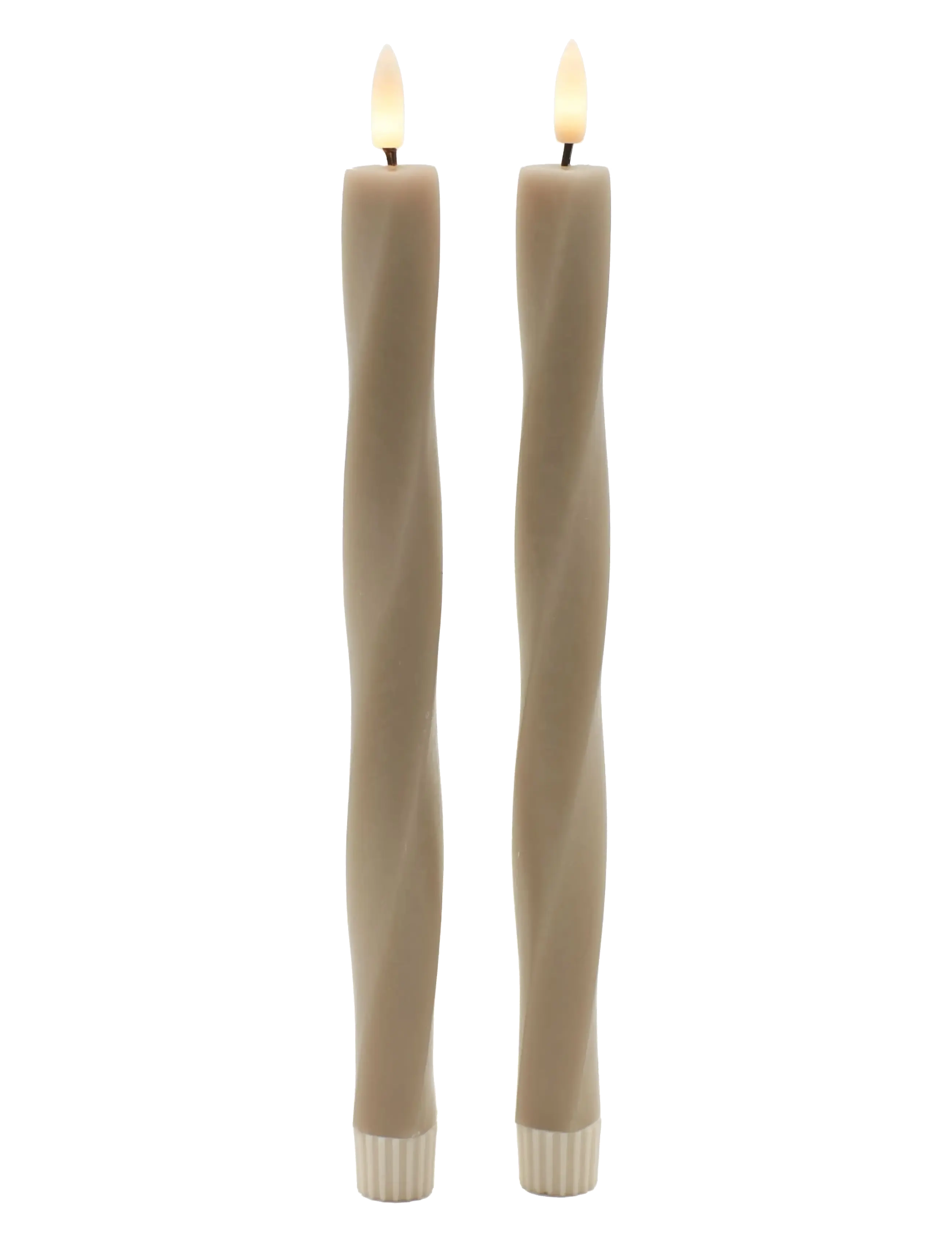 Sirius Home Nordisk Skulptur, Sille Twist Ø2x26 cm, Light Caramel - LED lys - LIGHT CARAMEL / beige