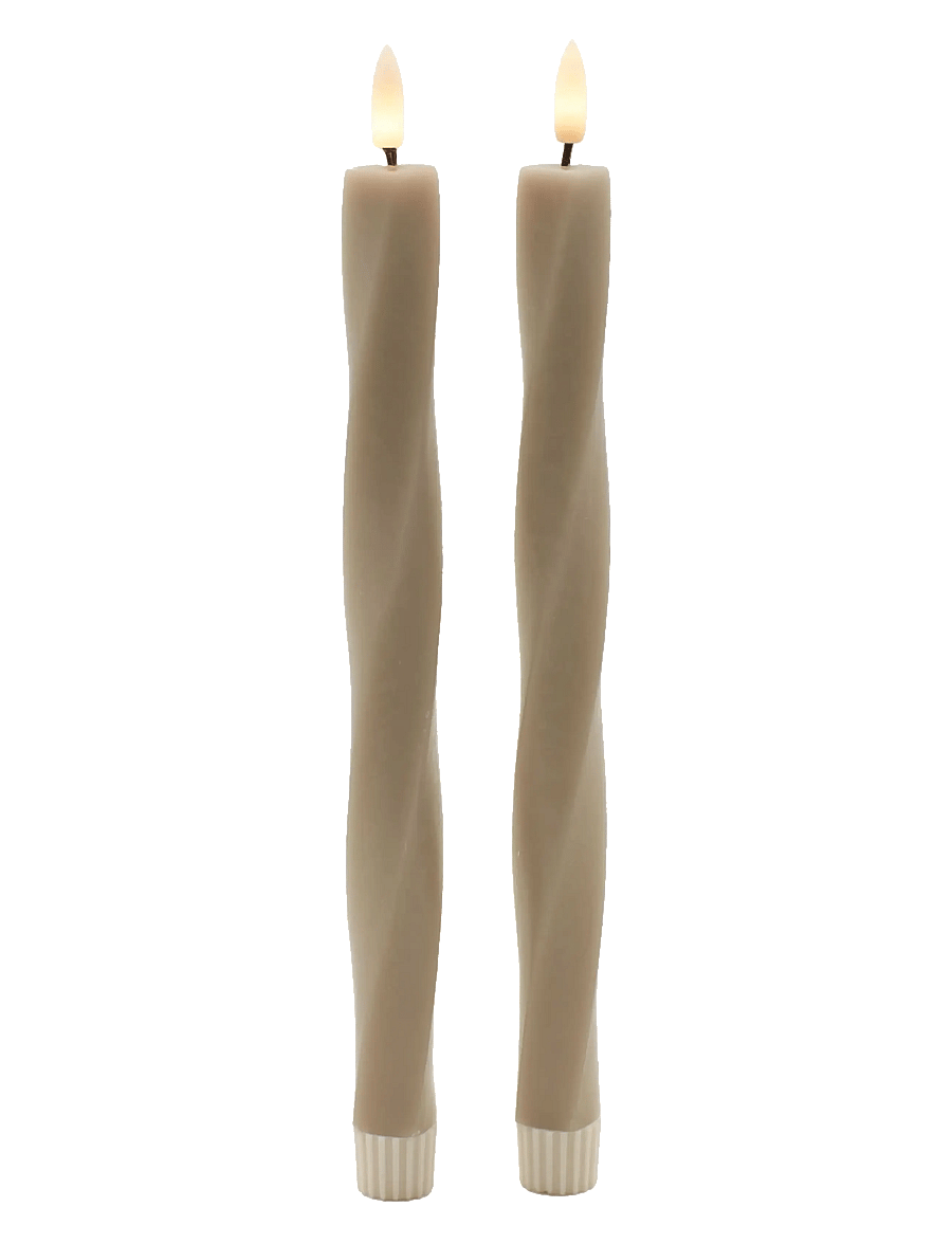 Sirius Home - Nordisk Skulptur, Sille Twist Ø2x26 cm, Light Caramel - led küünlad - light caramel - 1