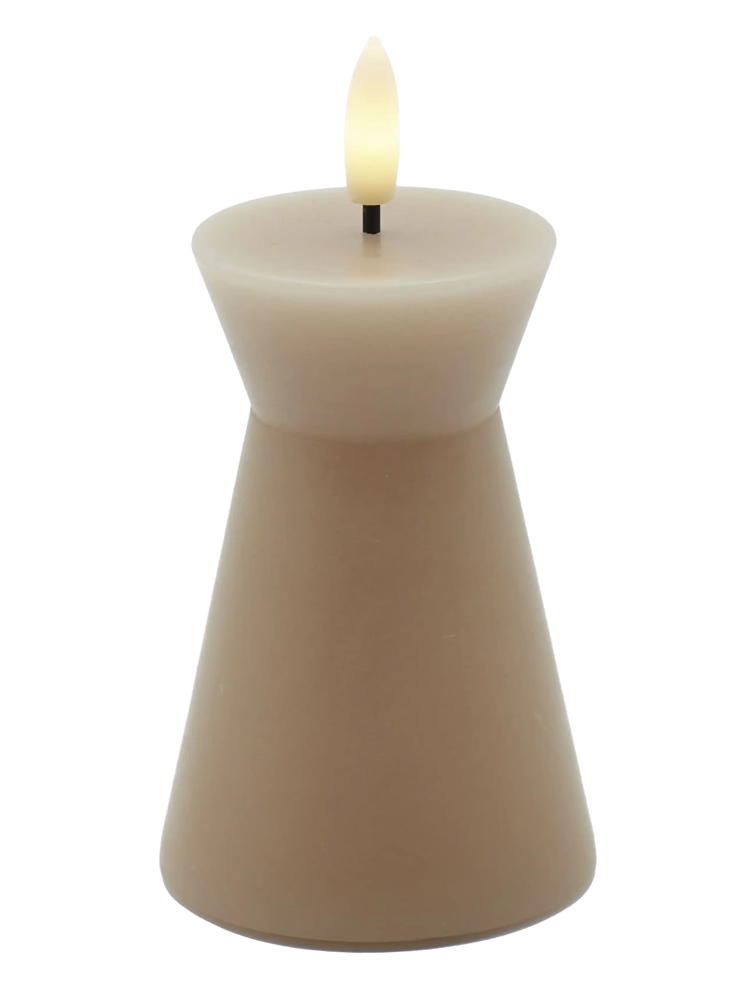 Sirius Home Nordisk Skulptur, Sille Kegle Ø6,5X10 Cm, Light Caramel, LED-lys, Beige, Str: ONE SIZE
