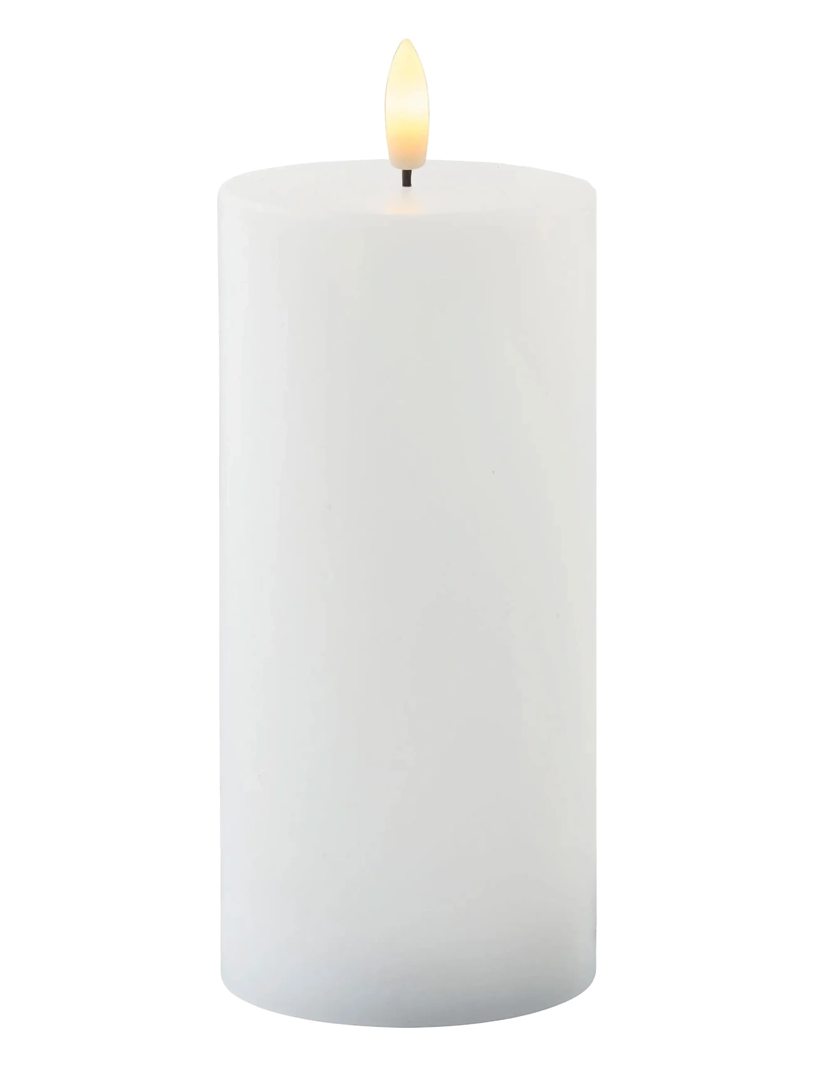 Sirius Home Sille Genopladelig, Ø7,5xH15cm, Hvid - Stearinlys - WHITE / white