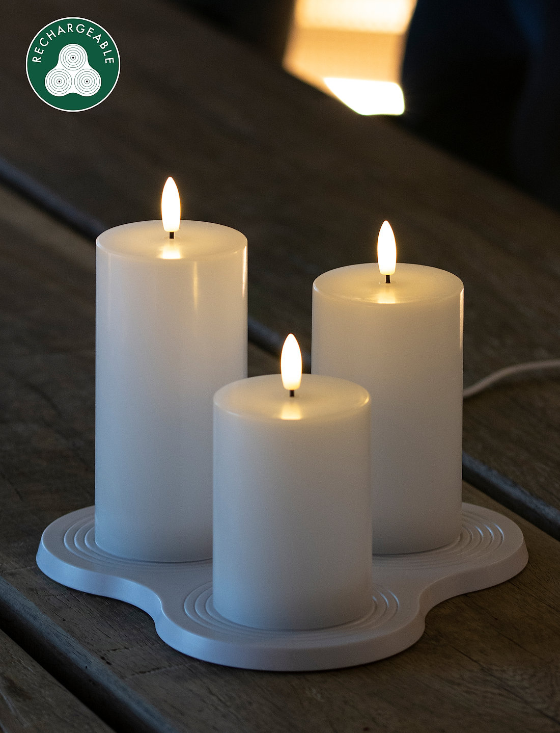 Sirius Home - Sille Rechargeable - led kerzen - white - 2