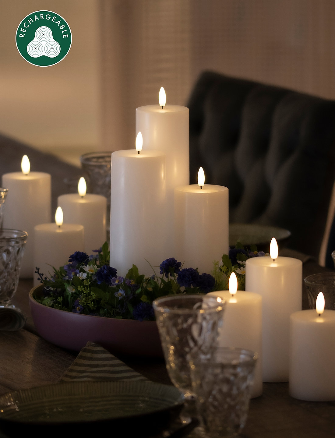 Sirius Home - Sille Rechargeable - led kerzen - white - 3