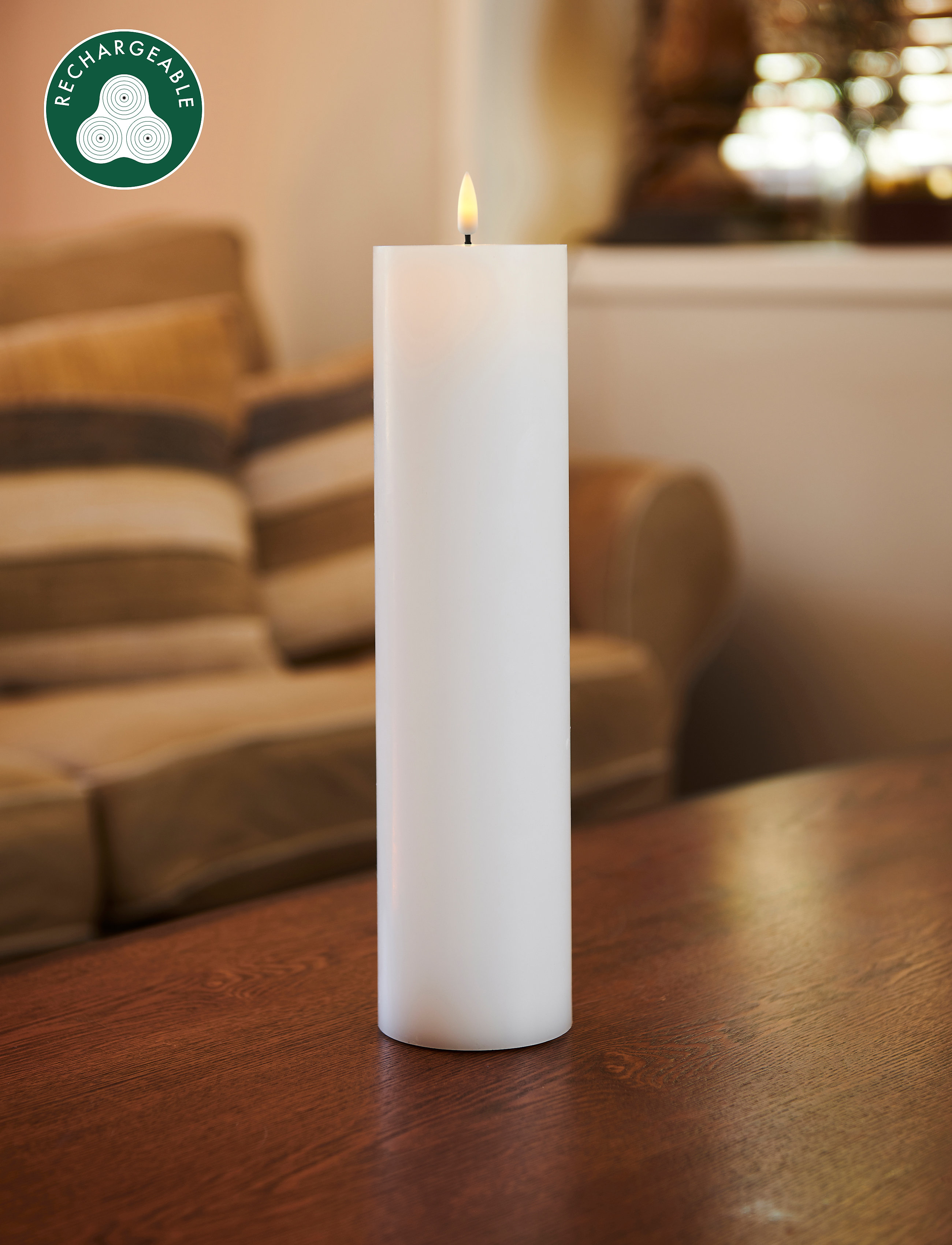 Sirius Home Sille Rechargeable, H25 cm, Candles, Weiß - Led Homeware