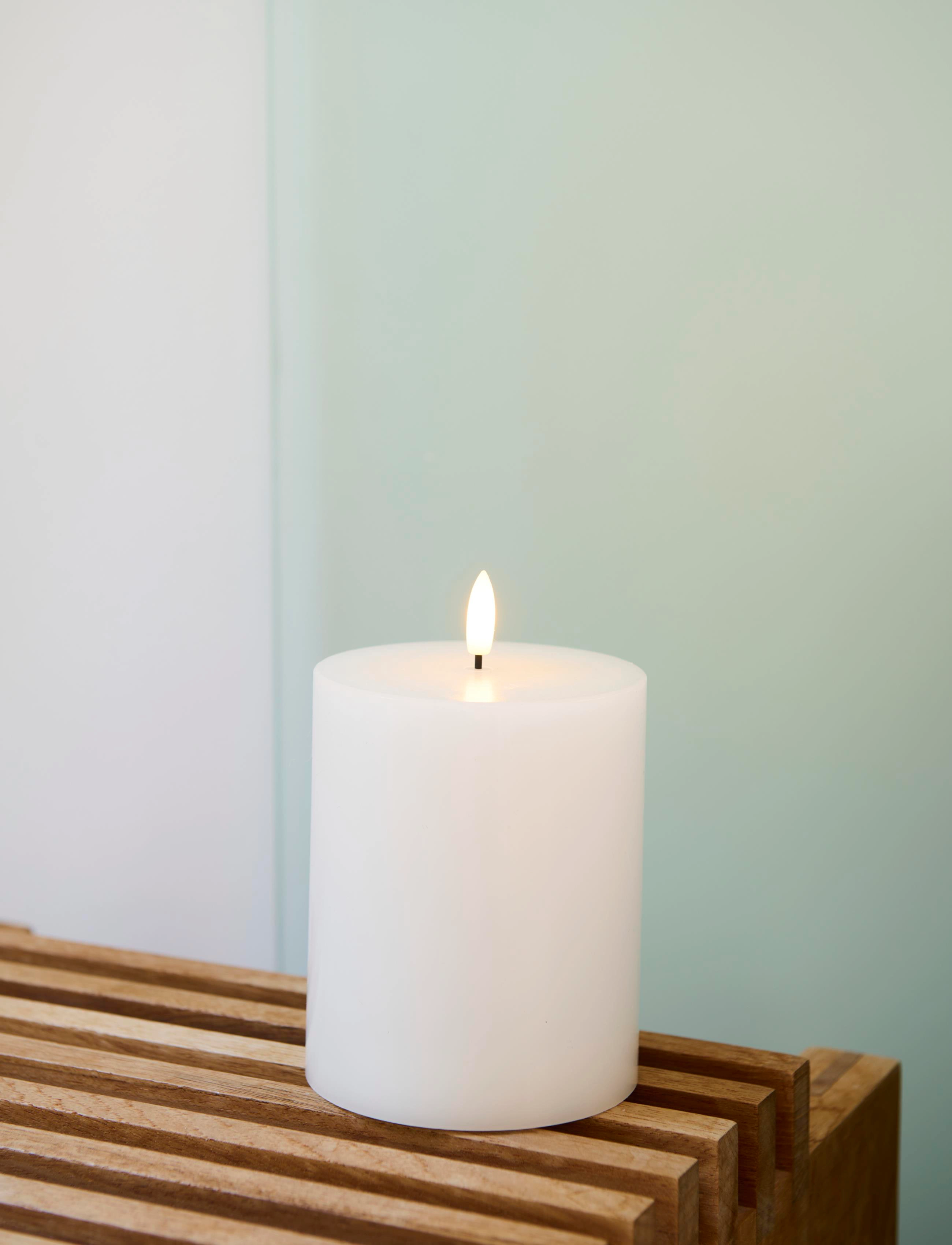 Sirius Home Sille Genopladelig, H:12.5 cm, Candles, Weiß - Led Homeware