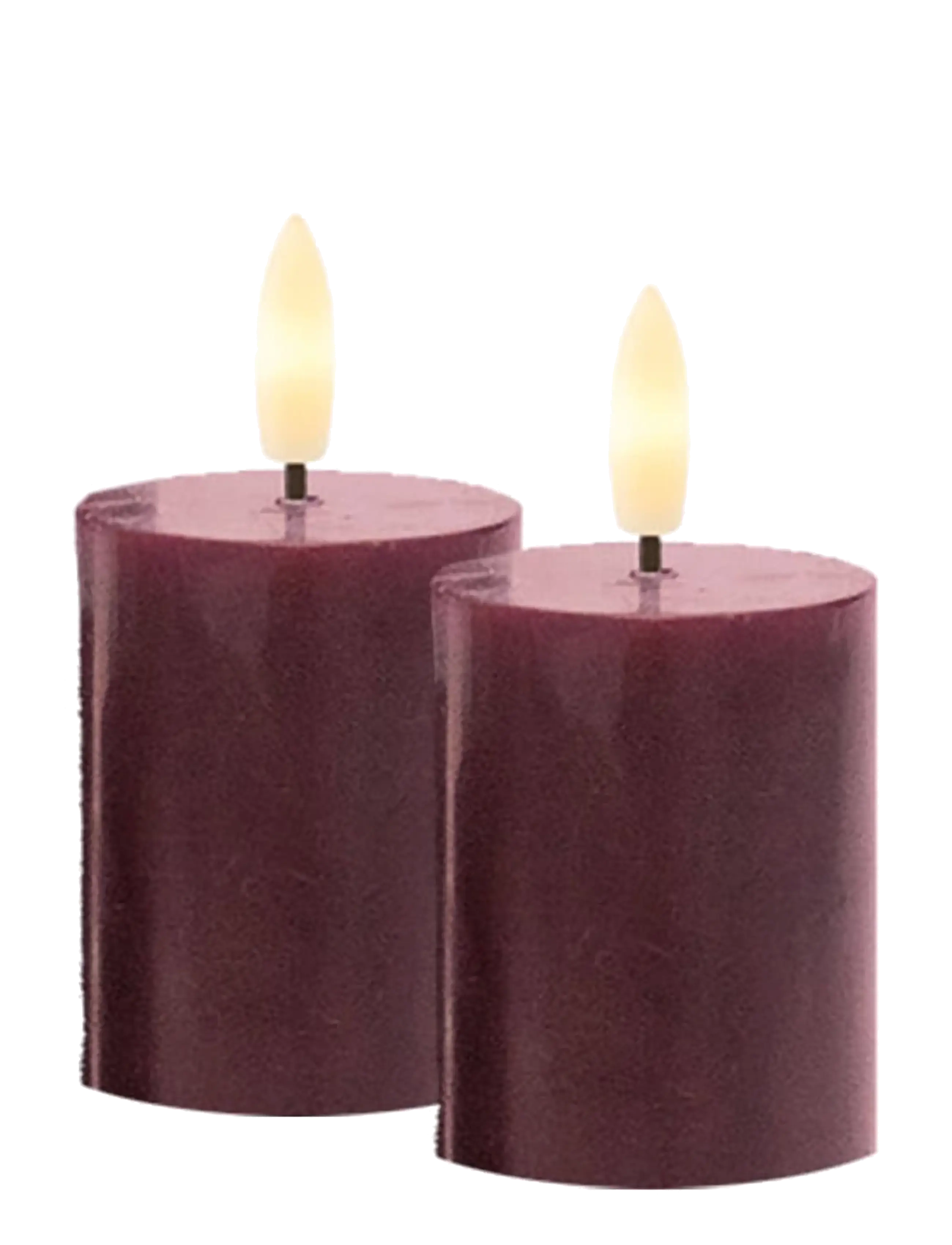 Sirius Home Sille Genopladelig Mini 2 stk. sæt, Ø5xH6,5cm, Bordeaux - Kerzen - BORDEAUX / burgundy