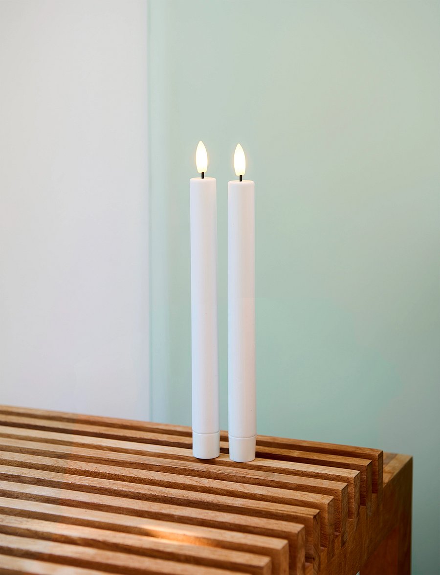 Sirius Home - Sille Rechargable Krone 2 stk Set - weihnachten - adventskerzen - white - 0