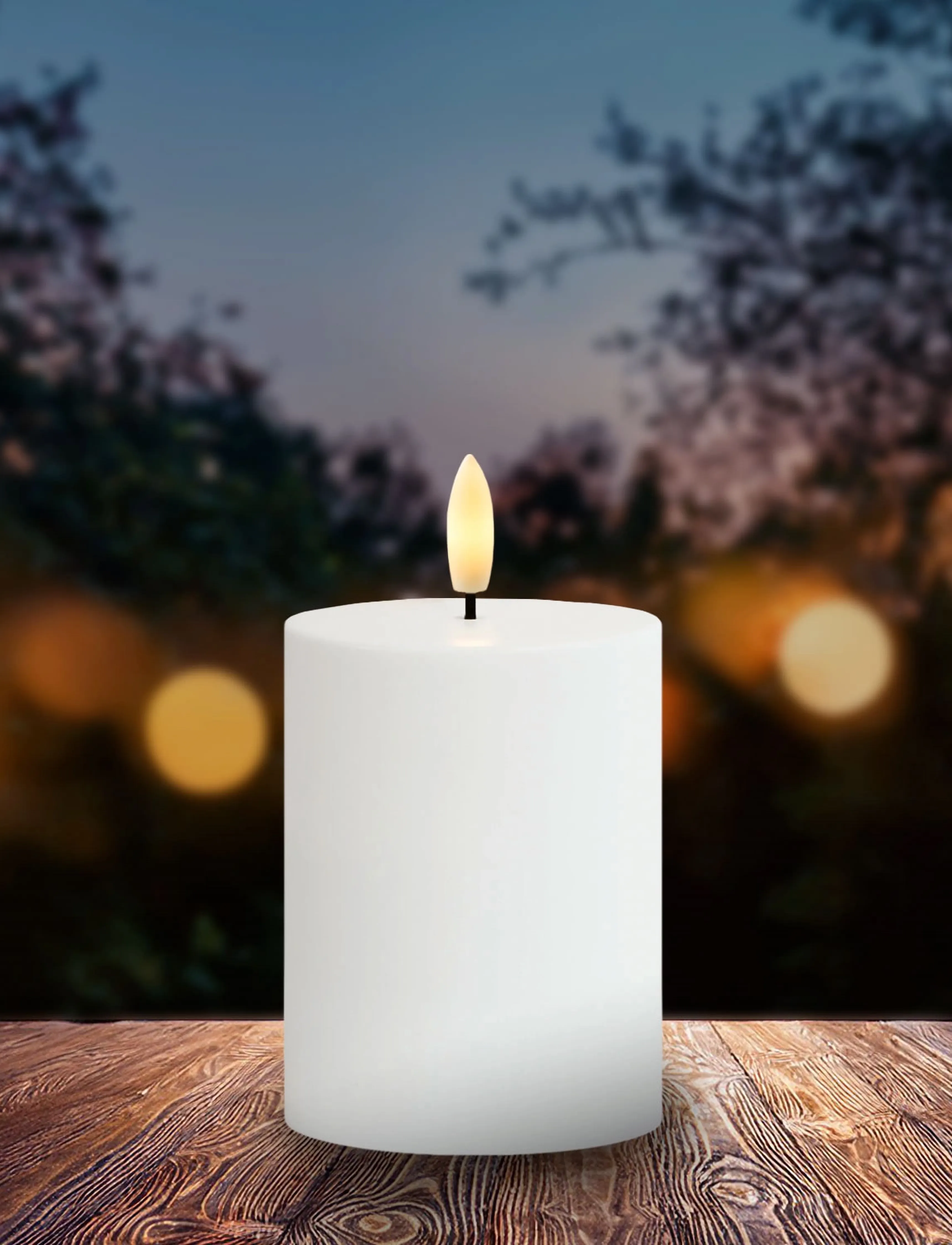 Sirius Home Sille Solar Ø7,5Xh10Cm, Hvid, One Size, Candles, Weiß - Led Homeware