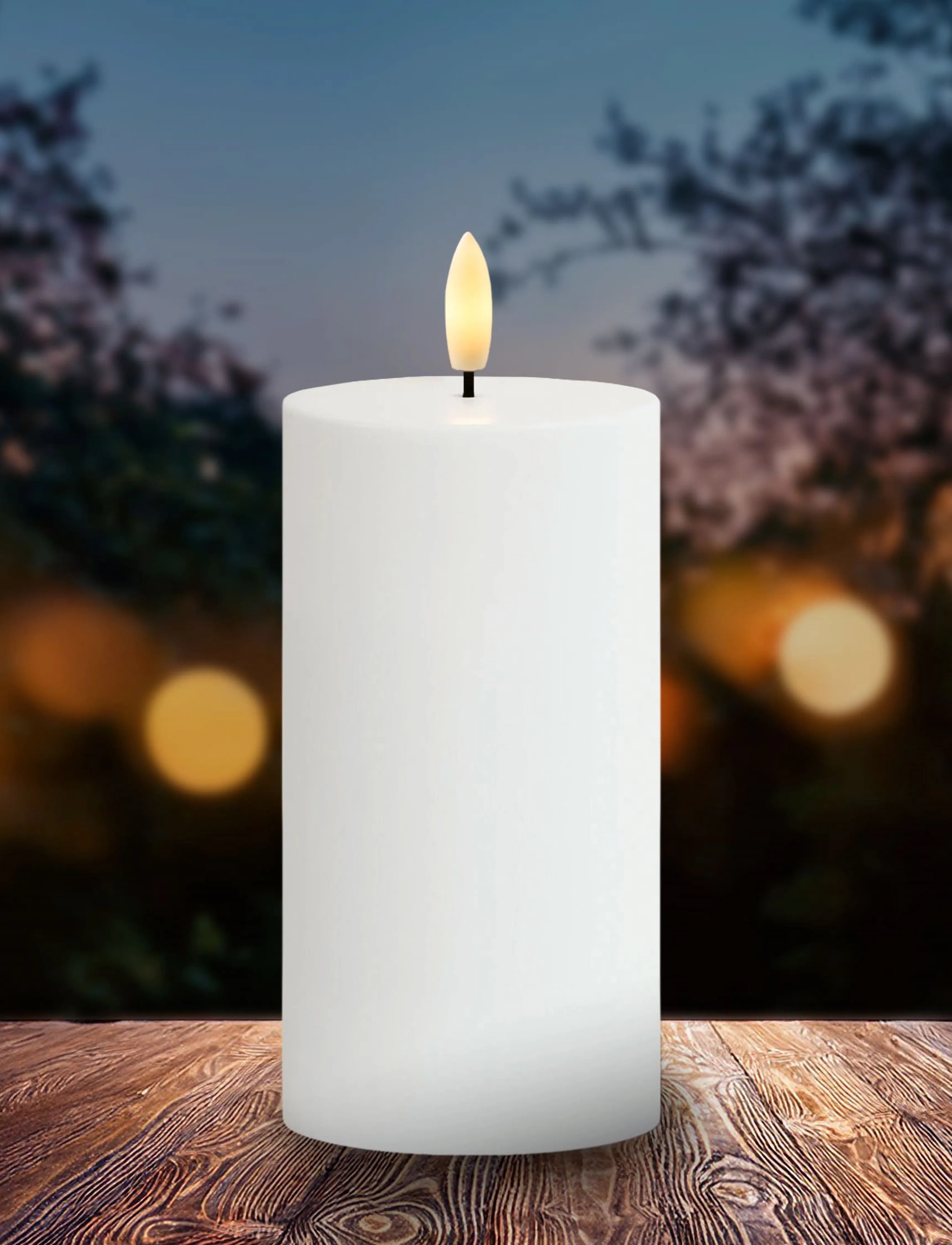 Sirius Home Sille Solar Ø7,5Xh15Cm, Hvid, One Size, Candles, Weiß - Led Homeware