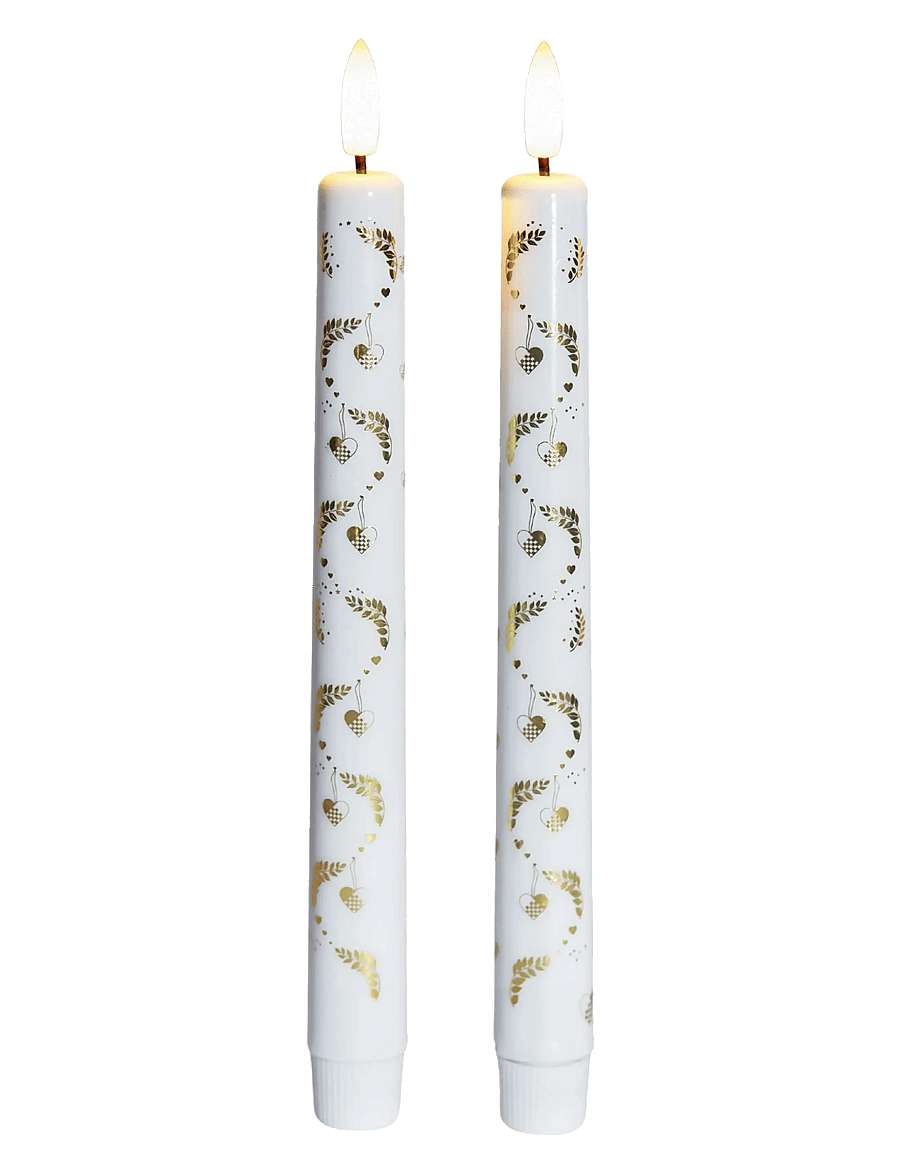 Sirius Home - Sille Taper 2 PCS SET, Edition NEW - tischkerzen - white/gold - 1