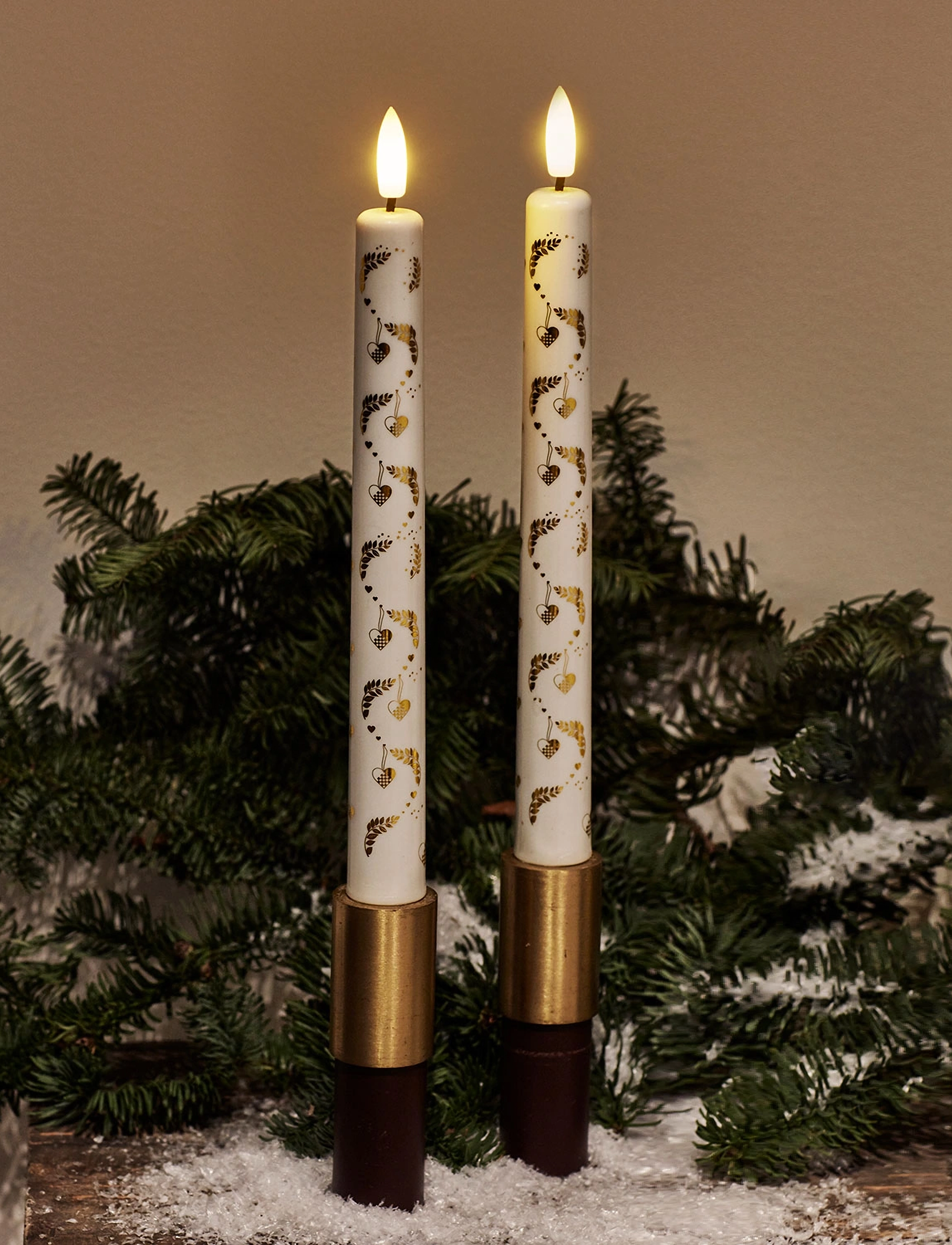 Sirius Home - Sille Taper 2 PCS SET, Edition NEW - white/gold - 1