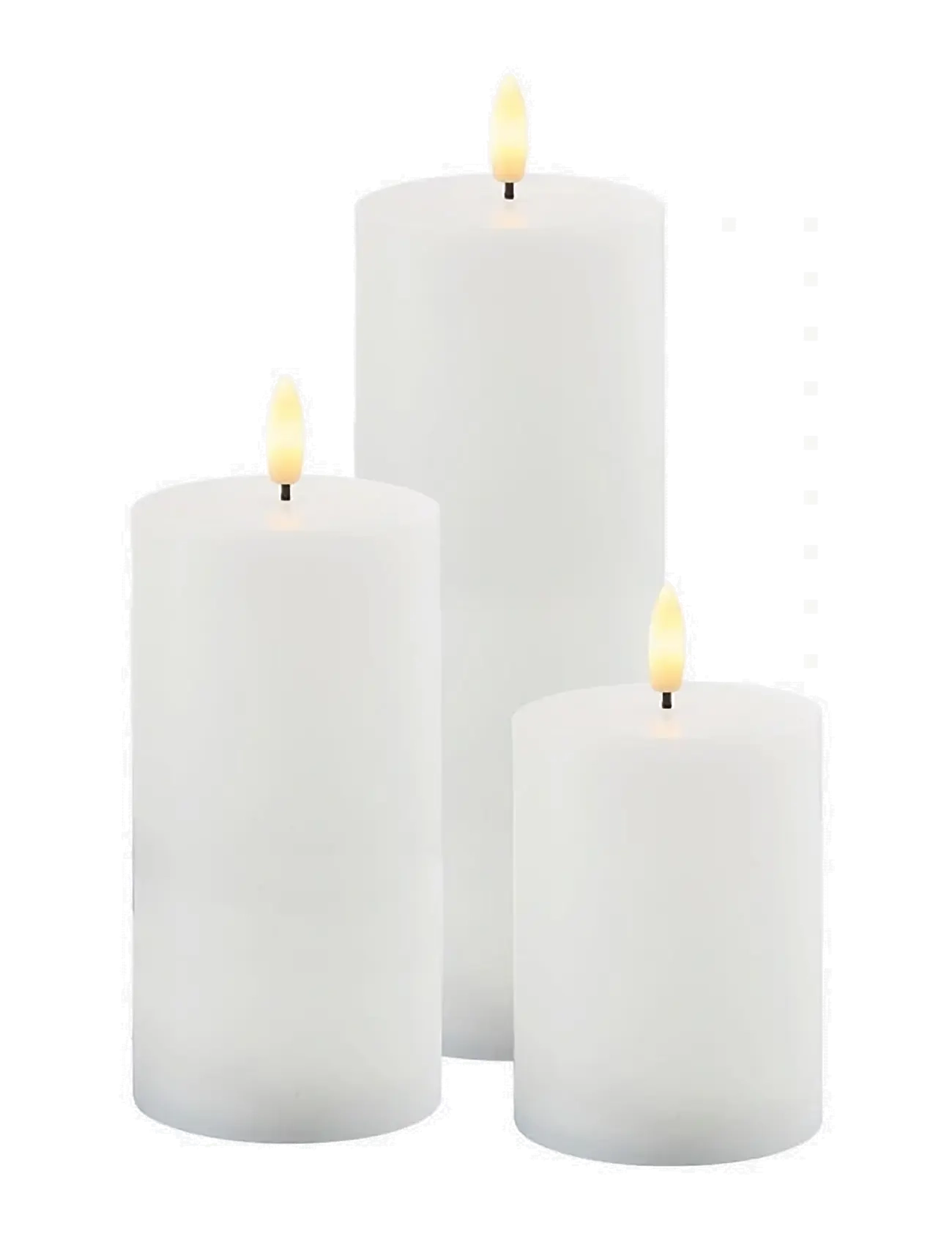 Sirius Home Sille Outdoor 3 stk. sæt, Ø7,5xH10/15/20cm, Hvid - Nouveautes - WHITE / white