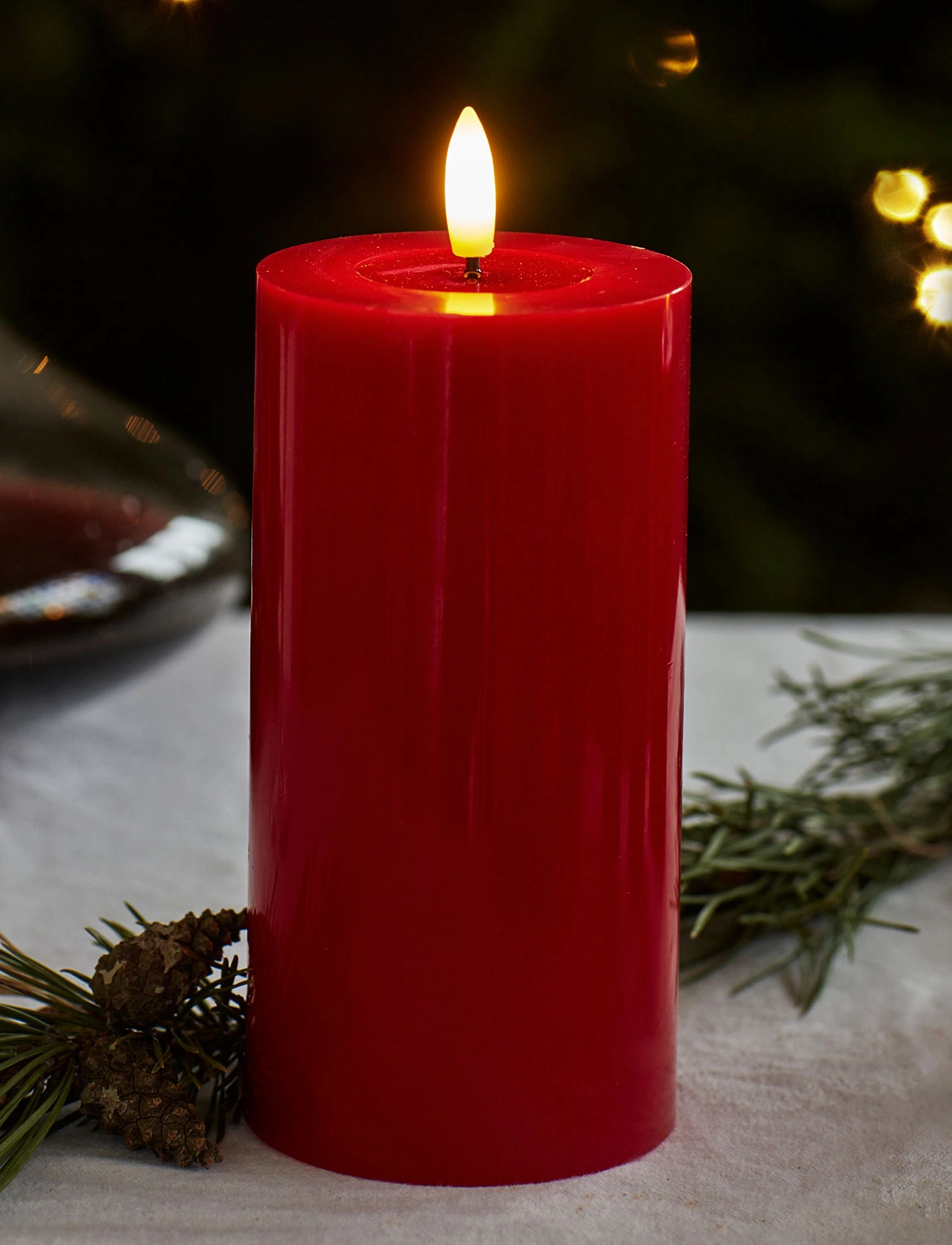 Sirius Home Sille, H:15 cm, Red, Stearinlys > Led-Lys, Unisex