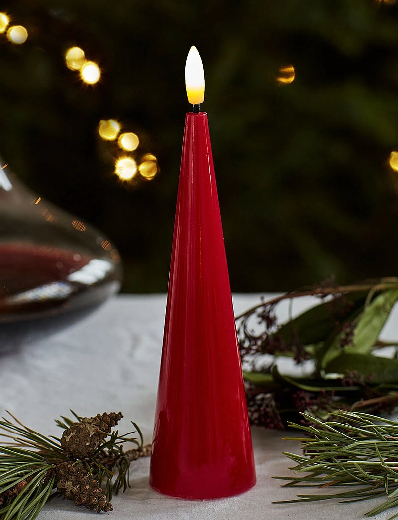 Sirius Home - Sille lacquer, Coneshape - led kerzen - red - 0