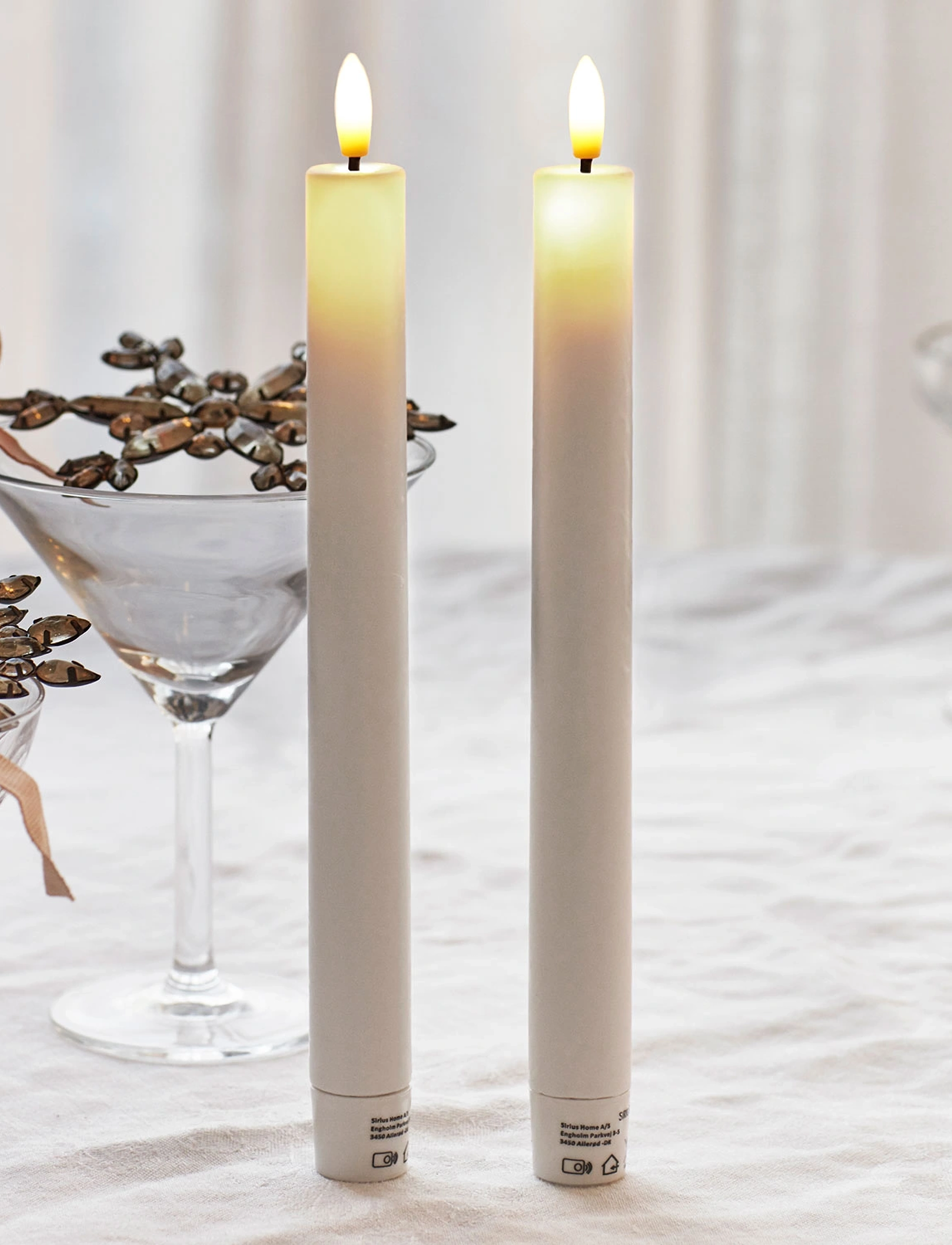 Sirius Home - Sille Lak Ivory Taper 2 Pak set - advendiküünlad - ivory - 0