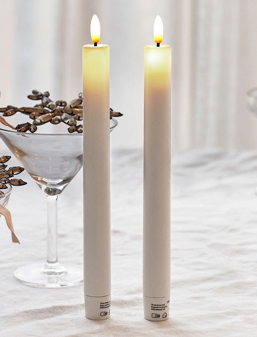 Sirius Home - Sille Lak Ivory Taper 2 Pak set - advendiküünlad - ivory - 0