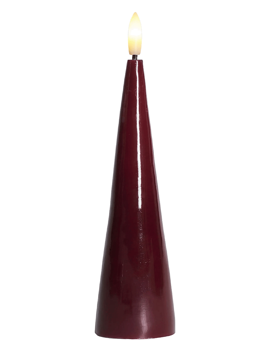 Sirius Home - Sille lacquer, Bordeaux Coneshape - weihnachten - adventskerzen - bordeaux - 1