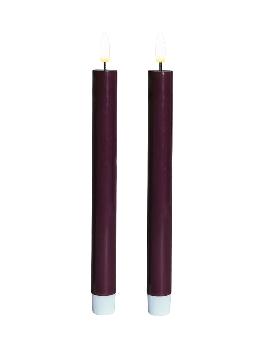 Sirius Home - Sille Lak Bordeaux Taper 2 Pak set - weihnachten - adventskerzen - bordeaux - 1