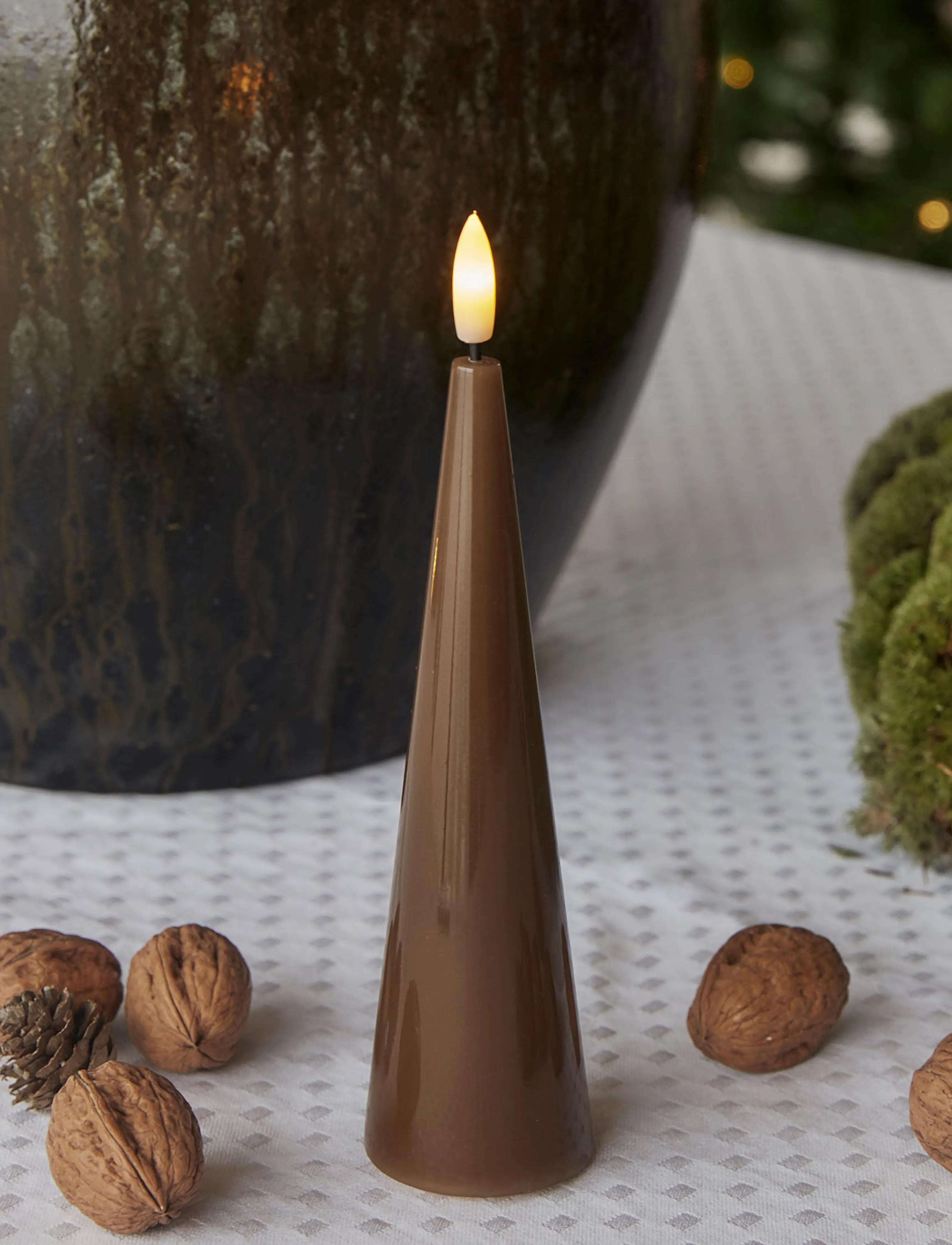 Sirius Home - Sille lacquer, Ø4,8xH17cm, Toffee - led kerzen - toffee - 0