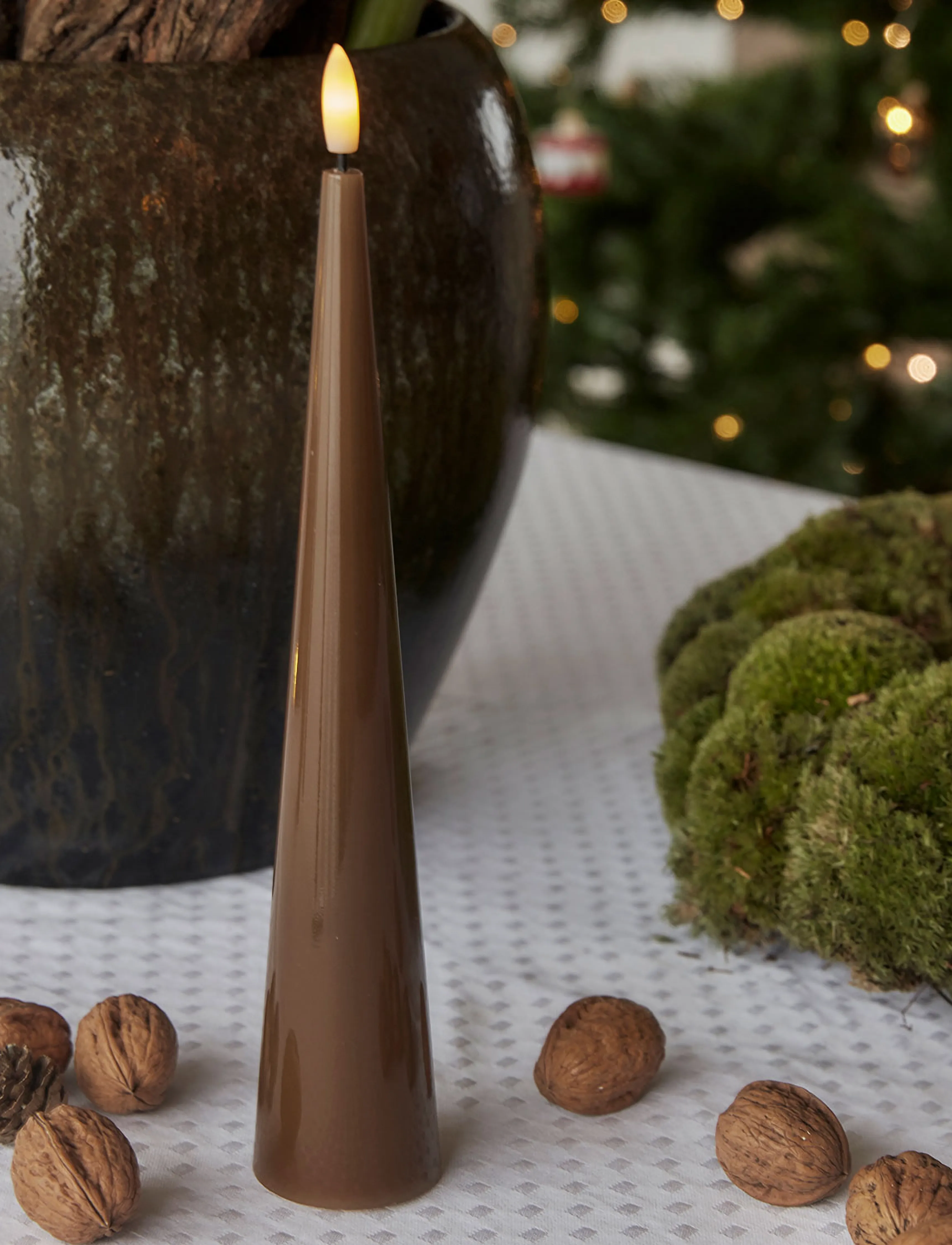 Sirius Home - Sille lacquer, Ø4,8xH26cm, Toffee - led kerzen - toffee - 0