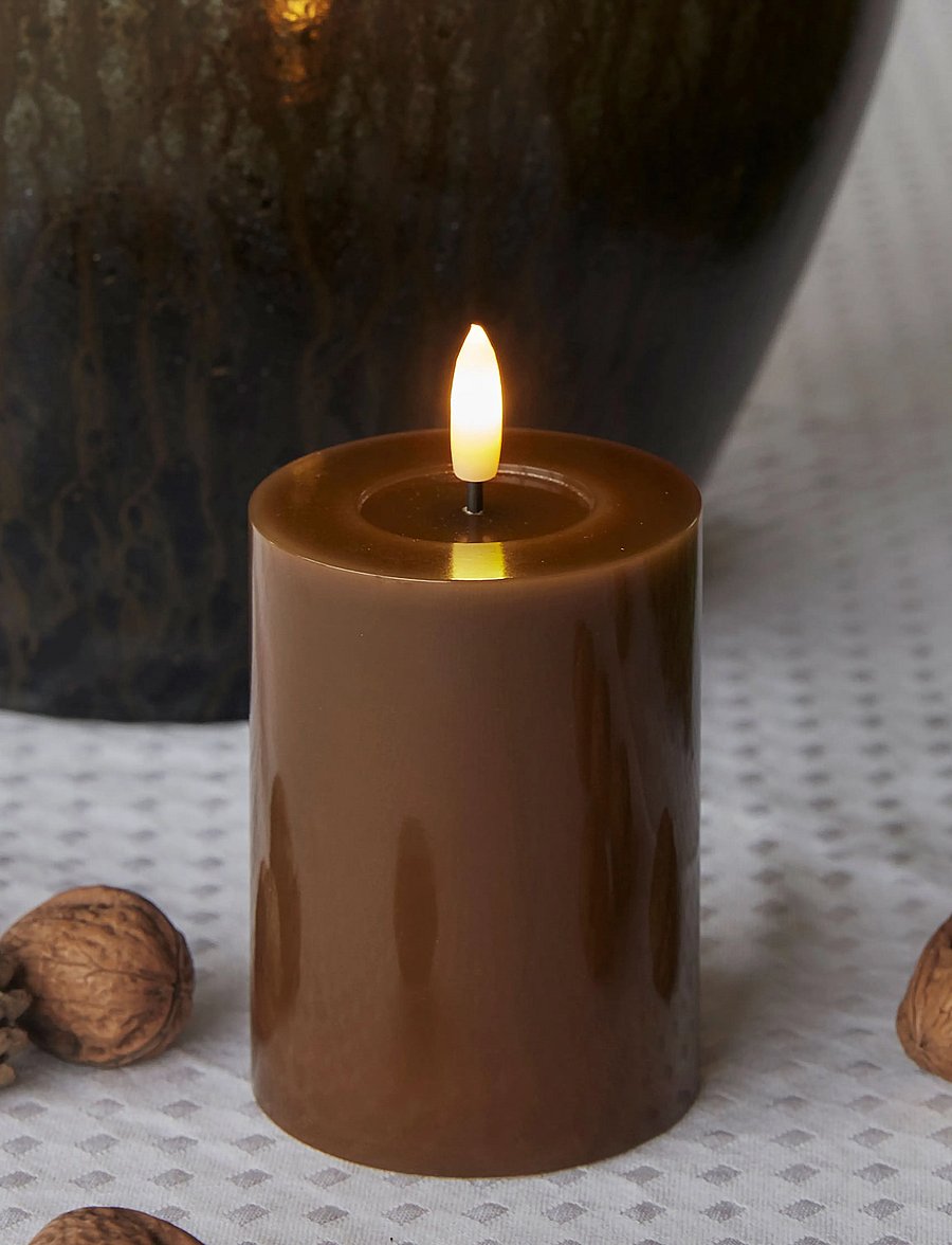 Sirius Home - Sille lacquer, Ø7,5xH10cm, Toffee - led küünlad - toffee - 0