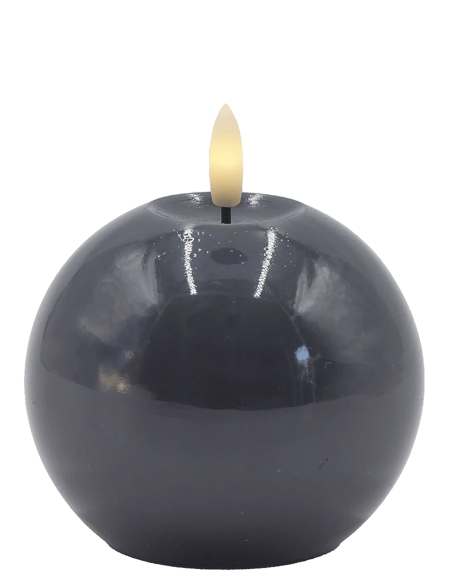 Sirius Home - Sille lacquer, Ø10xH9cm, Gray - led küünlad - grey - 1