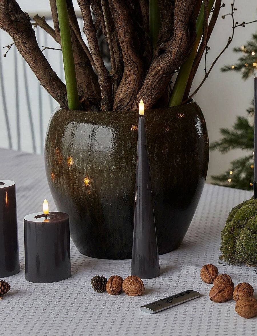 Sirius Home - Sille lacquer, Ø7,5xH10cm, Gray - led küünlad - grey - 2