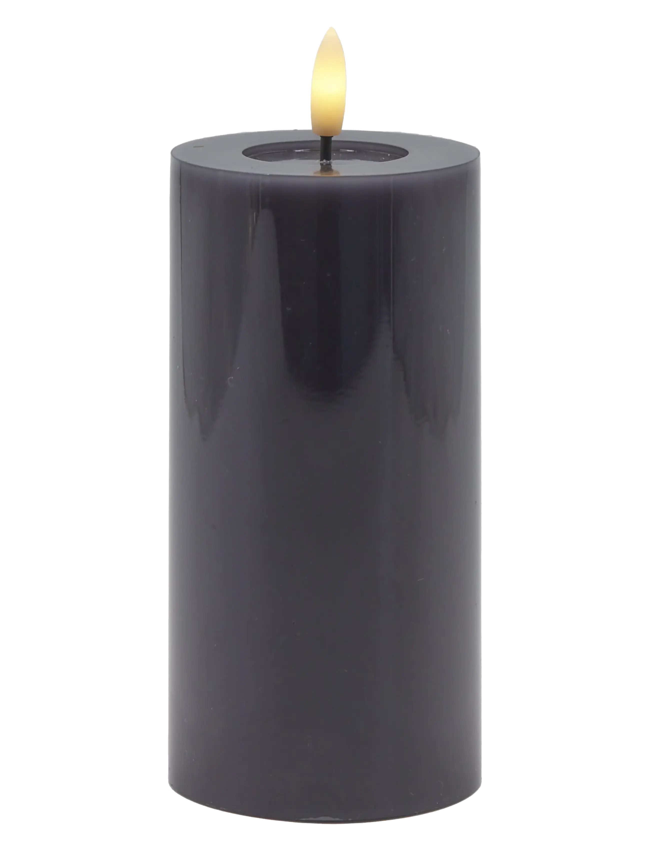 Sirius Home Sille lacquer, Ø7,5xH15cm, Gray - Kerzen - GREY / grey