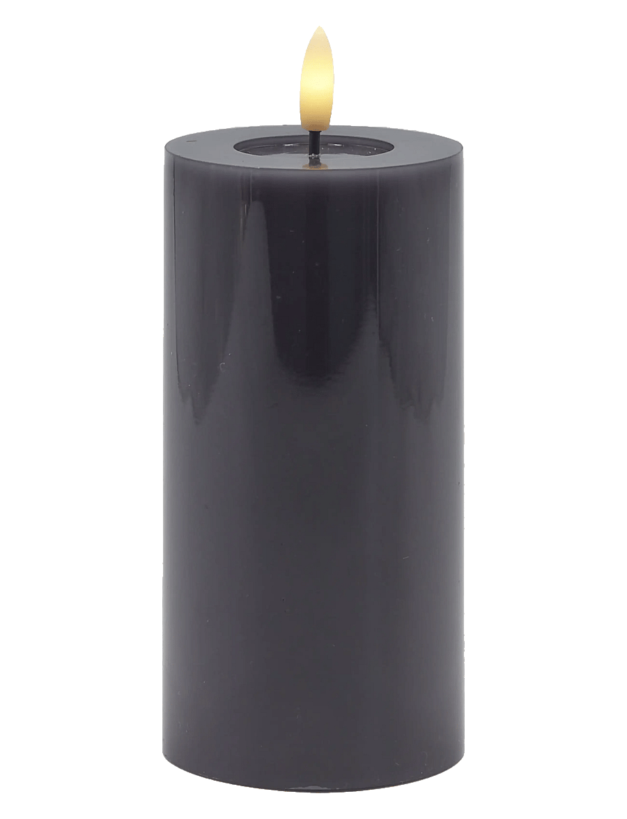 Sirius Home - Sille lacquer, Ø7,5xH15cm, Gray - led küünlad - grey - 1