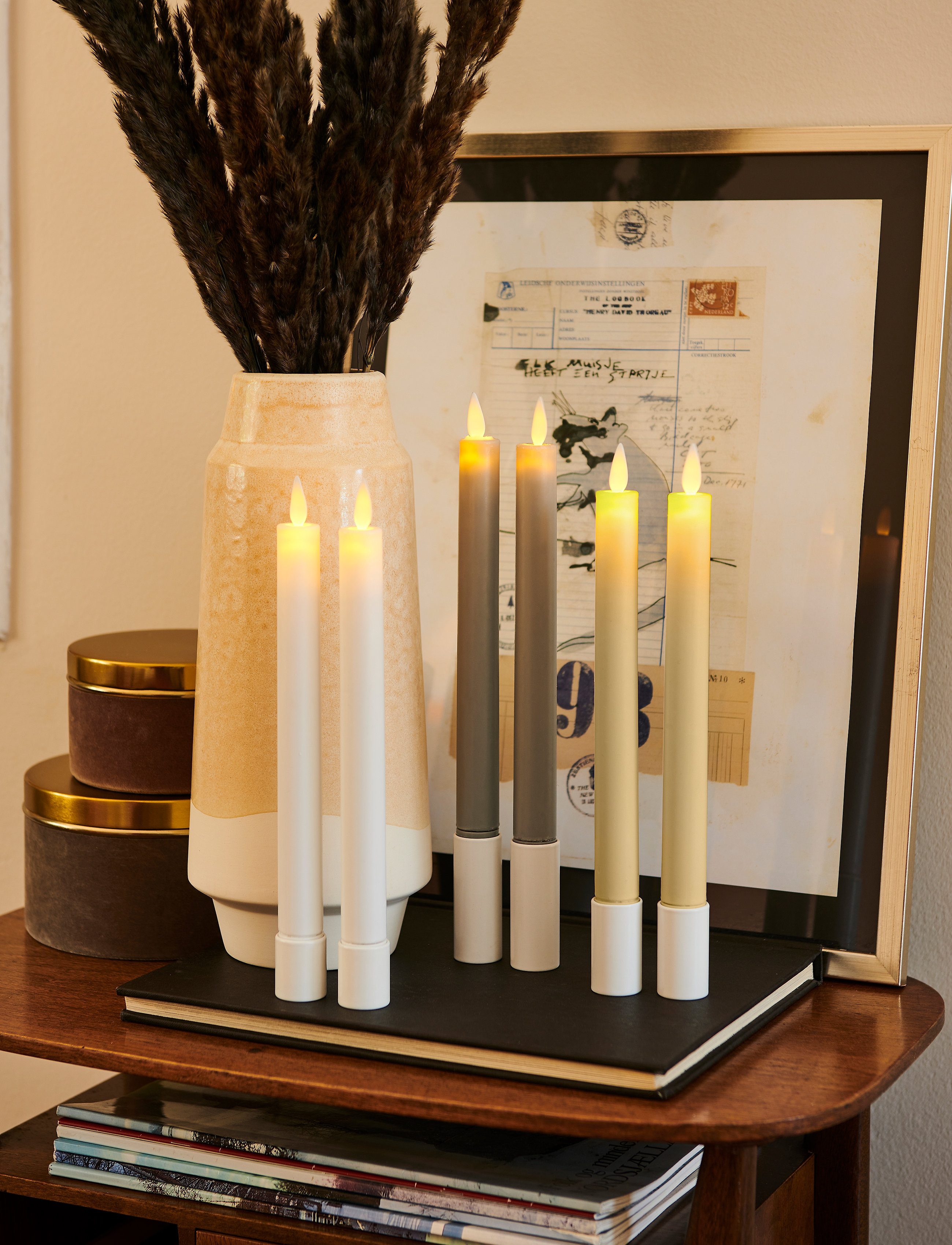 Sirius Home - Sara Tall 2 pcs set - weihnachten - adventskerzen - white - 2