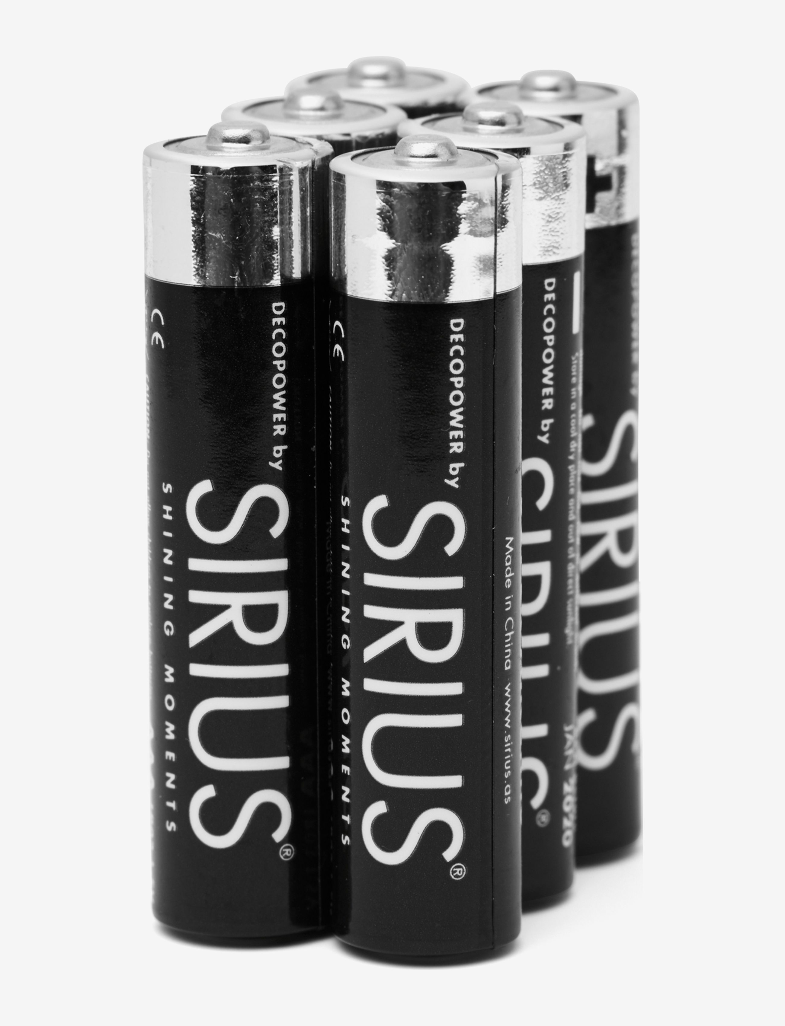 Sirius Home Decopower Batteries, 6 Pcs Set, AA, Black, Elektronik Til Hjemmet > Batterier, Unisex