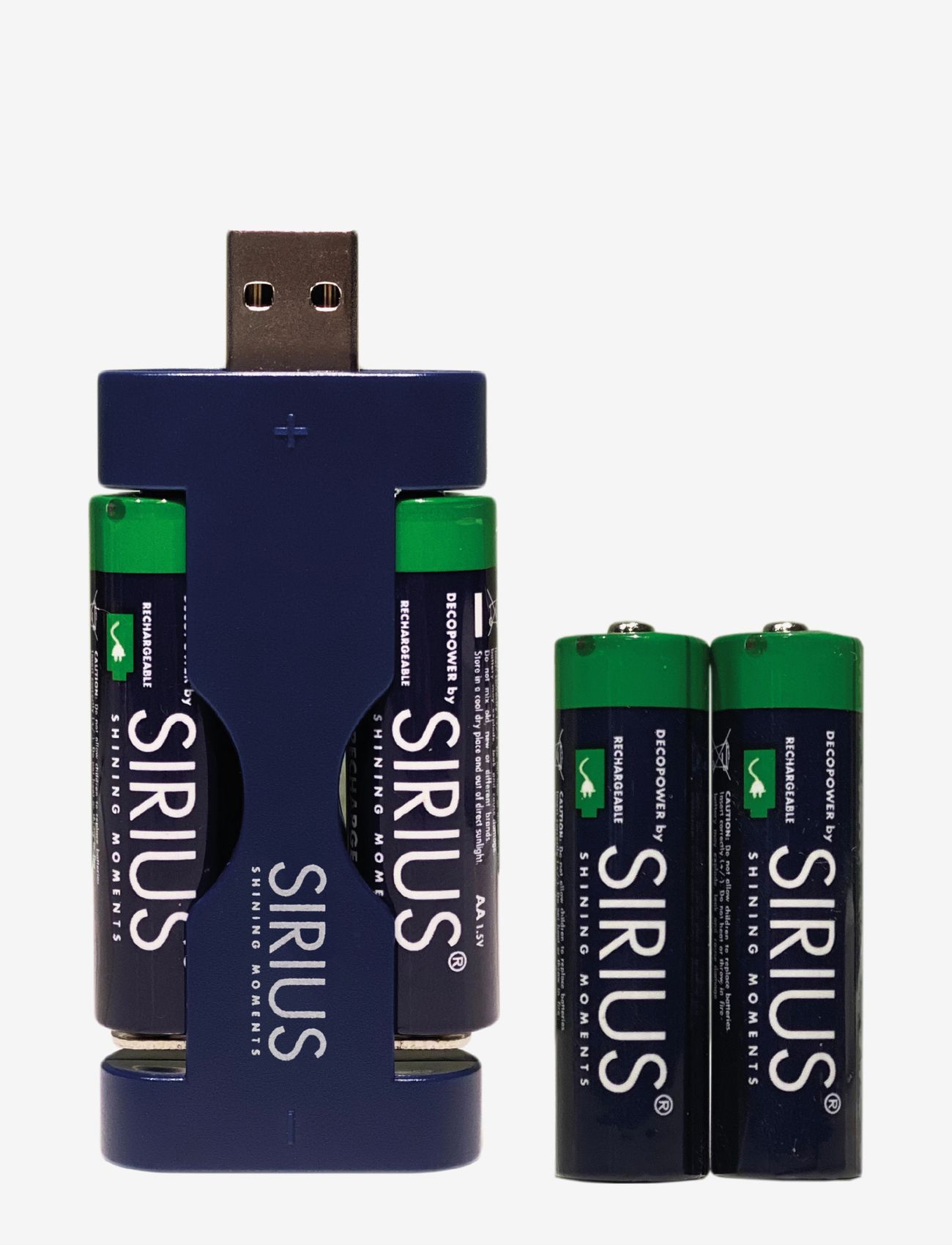 Sirius Home - DecoPower USB Charger incl. 4xAA  Rechargeable batteries - zemākās cenas - no colour - 0