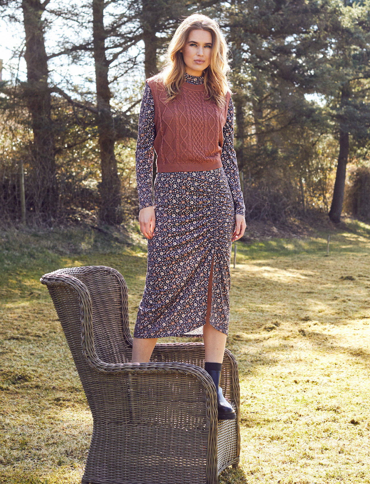 Sirup Copenhagen Cecilia Print Blouse - Brown - S