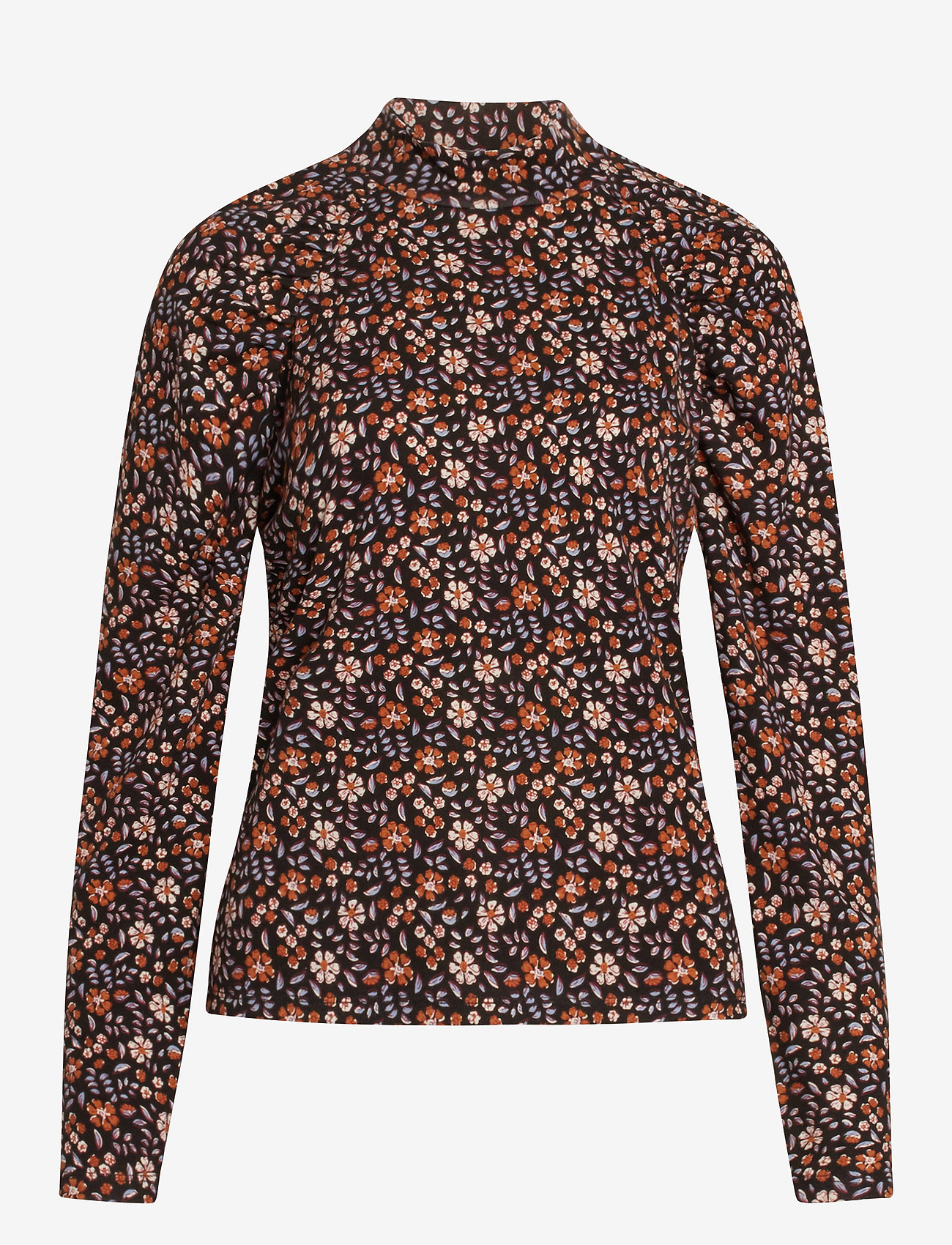 Sirup Copenhagen - Cecilia Print Blouse - långärmade blusar - rustic brown - 1