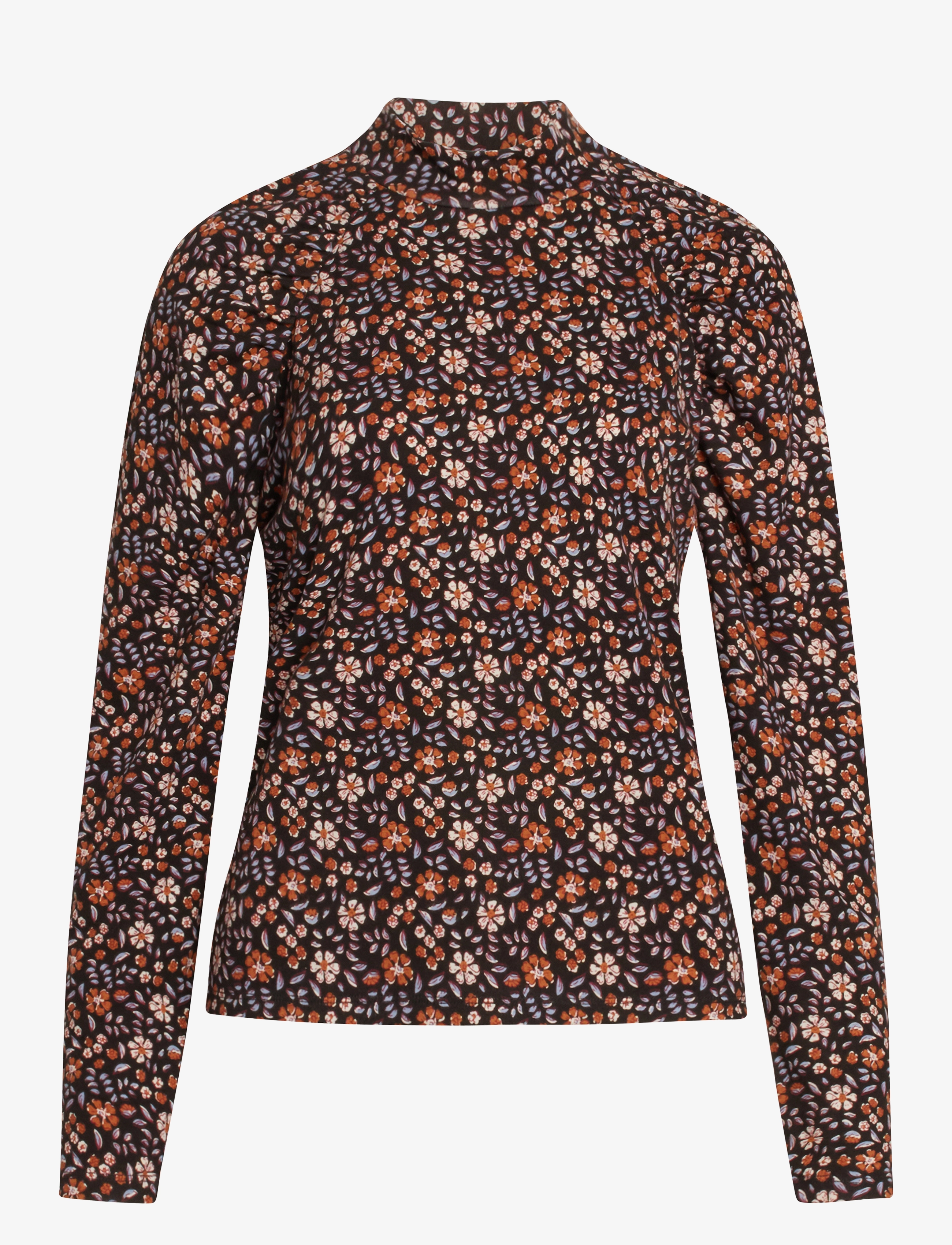 Sirup Copenhagen - Cecilia Print Blouse - long sleeved blouses - rustic brown - 1