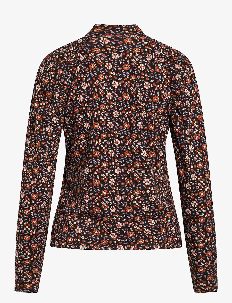 Sirup Copenhagen - Cecilia Print Blouse - long sleeved blouses - rustic brown - 2