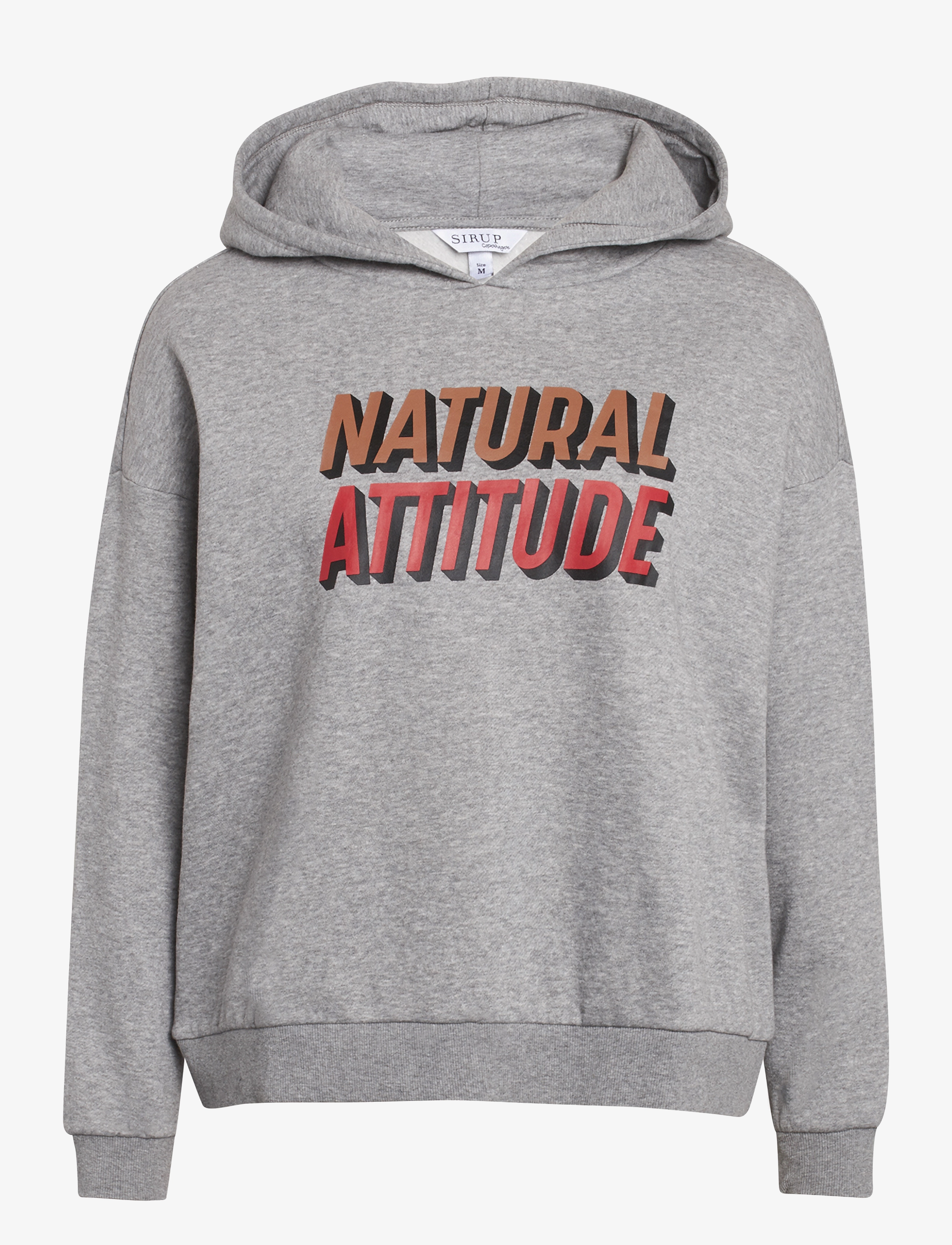Street Sweat Hoodie w. Print - GREY MELANGE