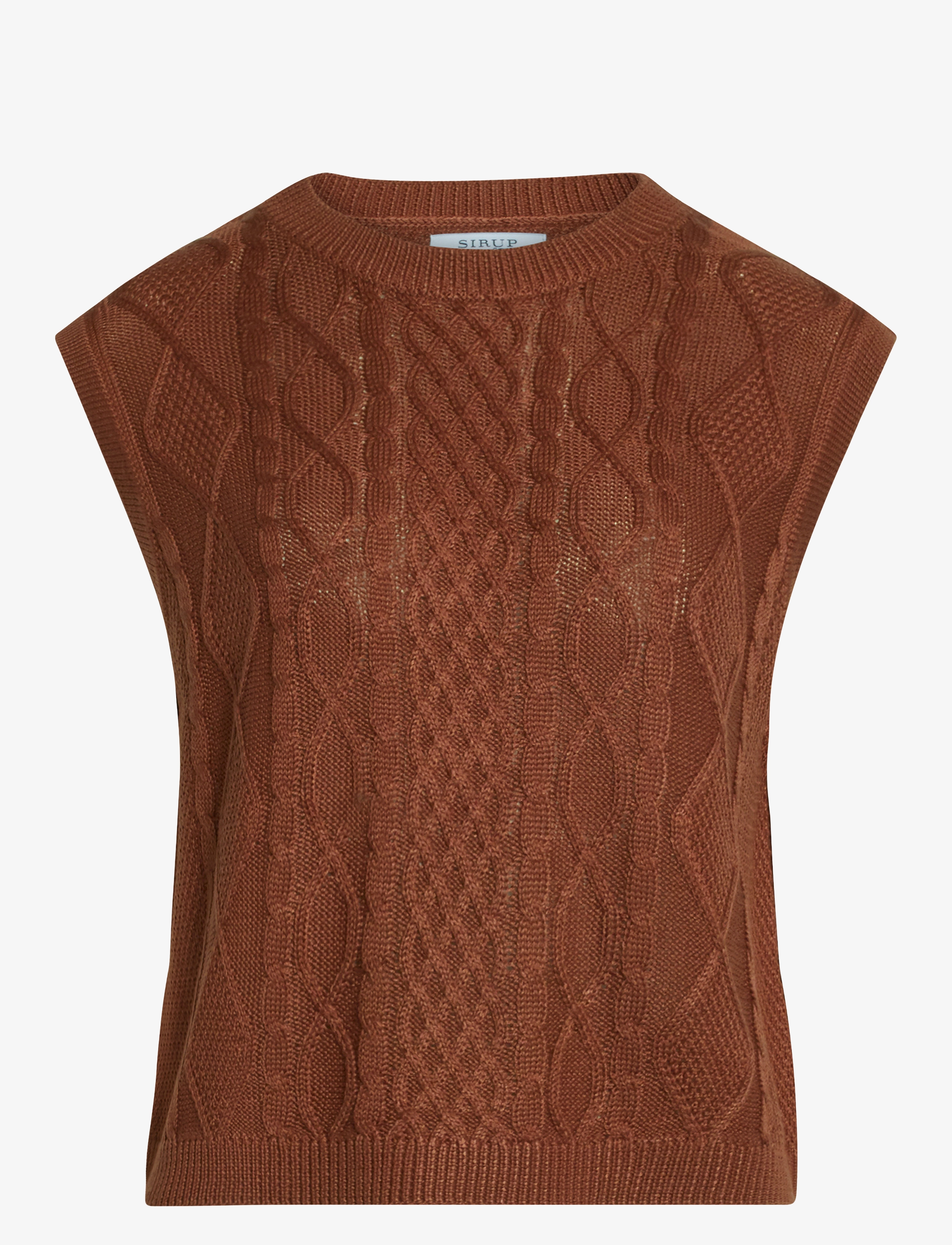 SIRUP COPENHAGEN Trendy Strick West Braun - M - Damen