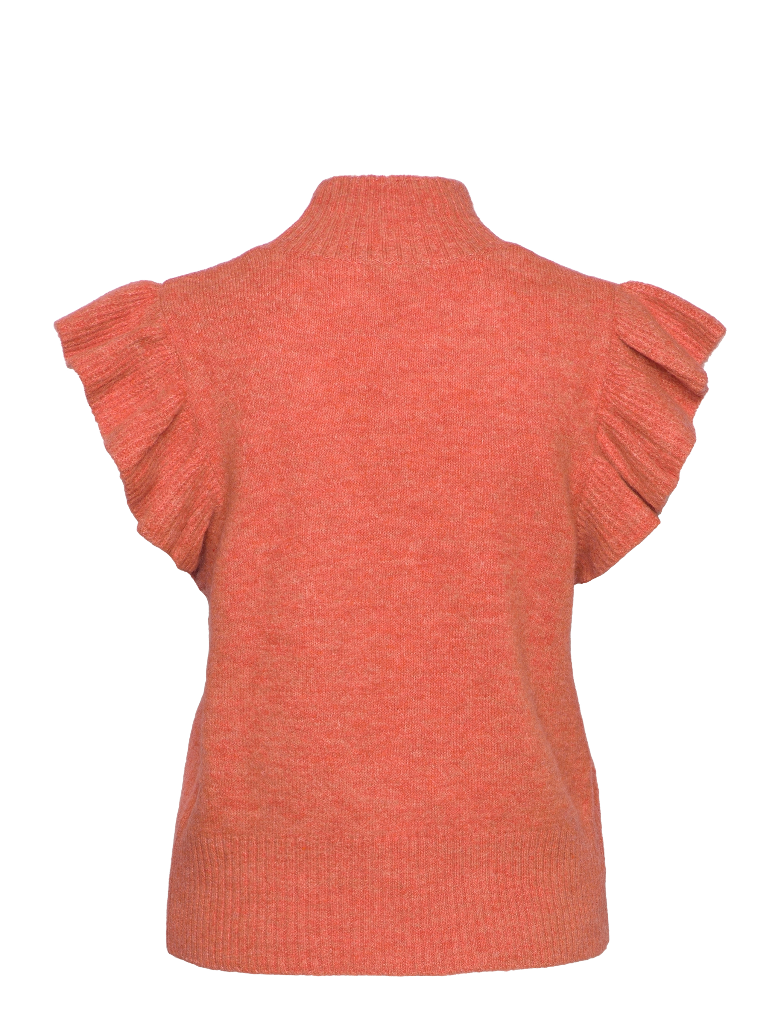 Sirup Copenhagen - Frida Frill Waistcoat - strikveste - apricot brandy - 1