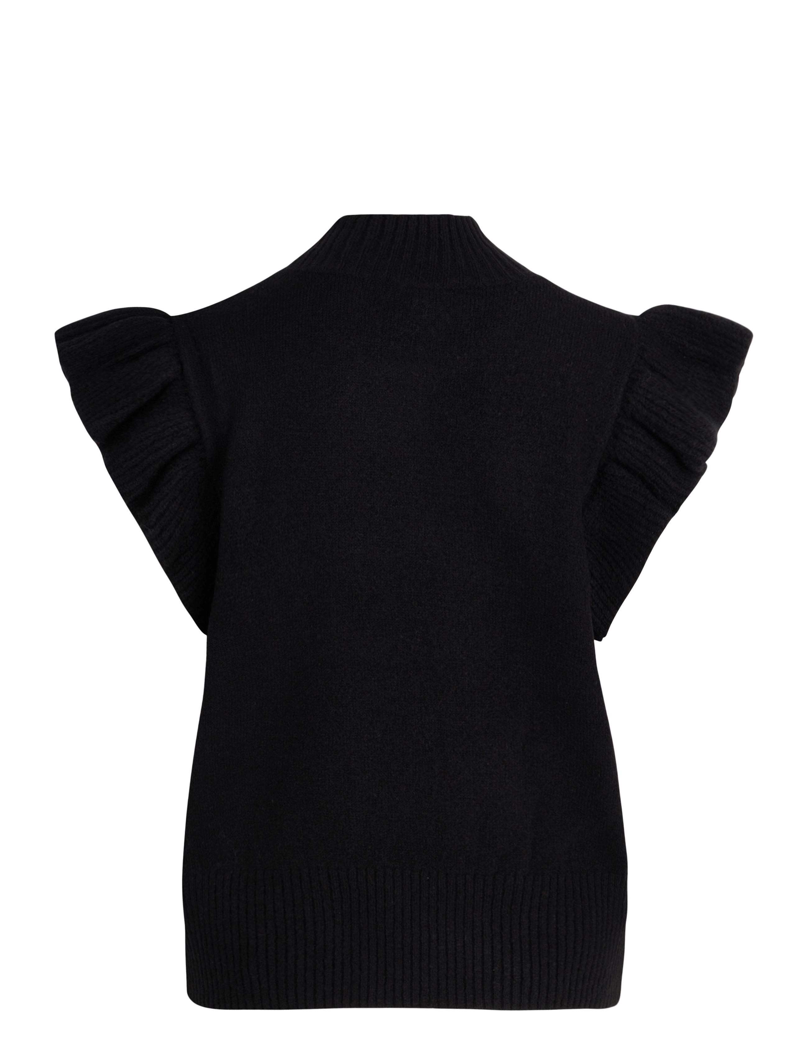 Sirup Copenhagen - Frida Frill Waistcoat - strikveste - black - 1