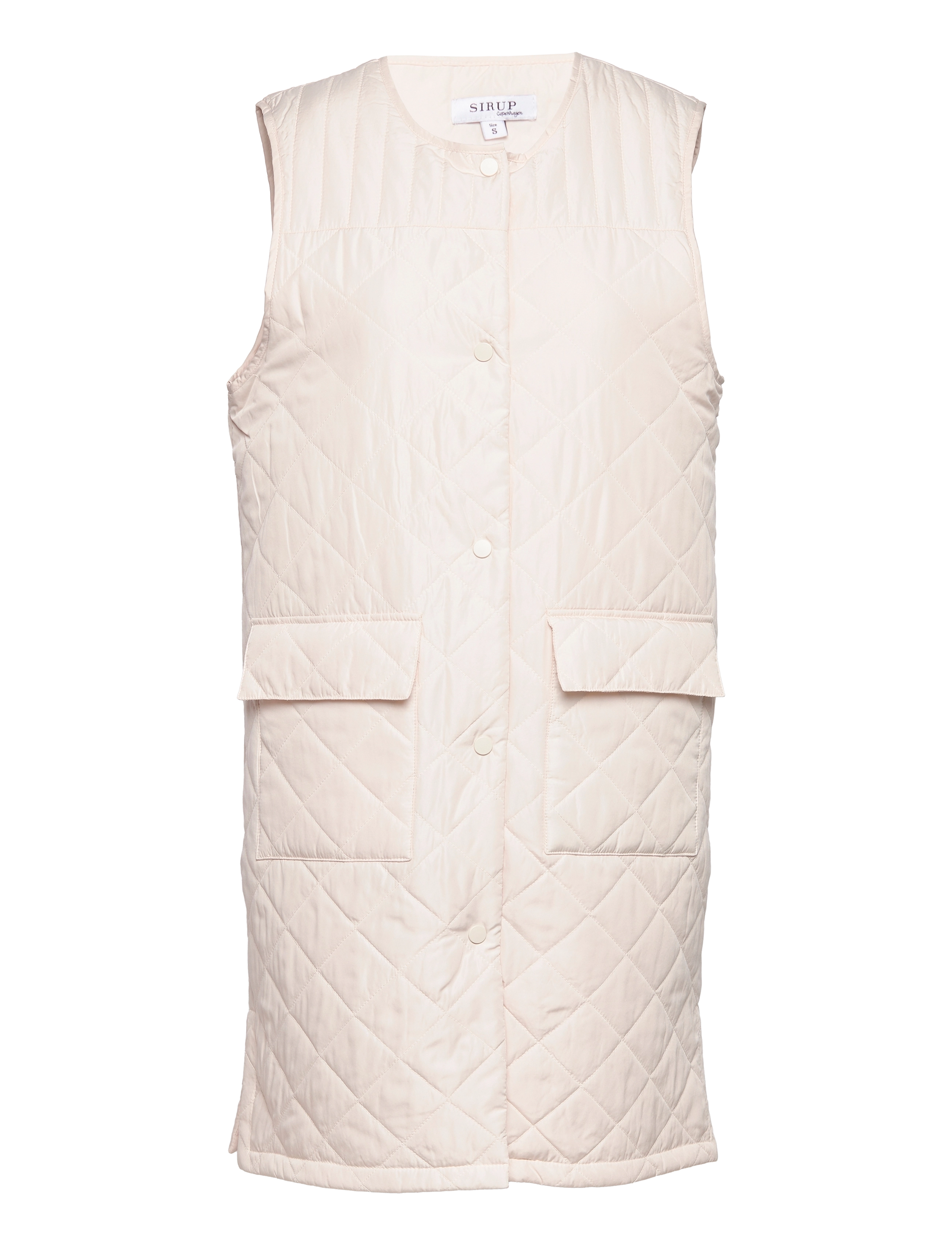 SIRUP COPENHAGEN Laila Quilted Long Weste Pink - L - Damen