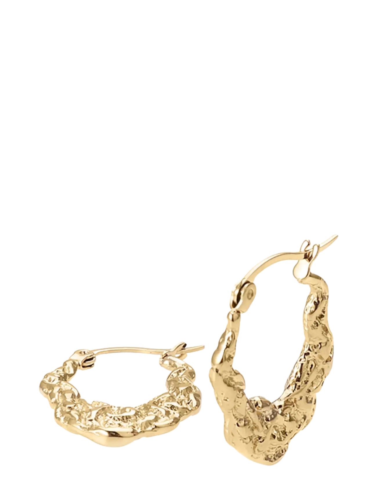Sistie Xenia x Sistie 2nd - Earrings Meidum Gold-plated - Creoler & Hoops - GOLD / gold