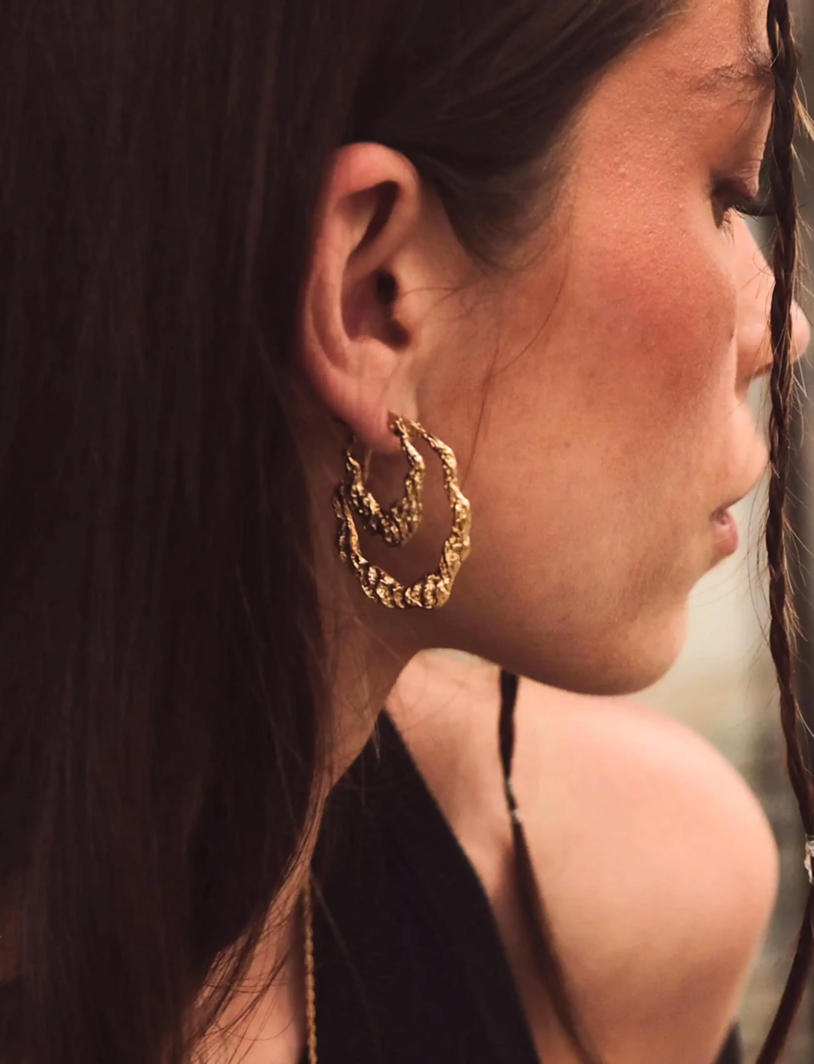 Sistie - Xenia x Sistie 2nd - Earrings Meidum Gold-plated - gold - 1