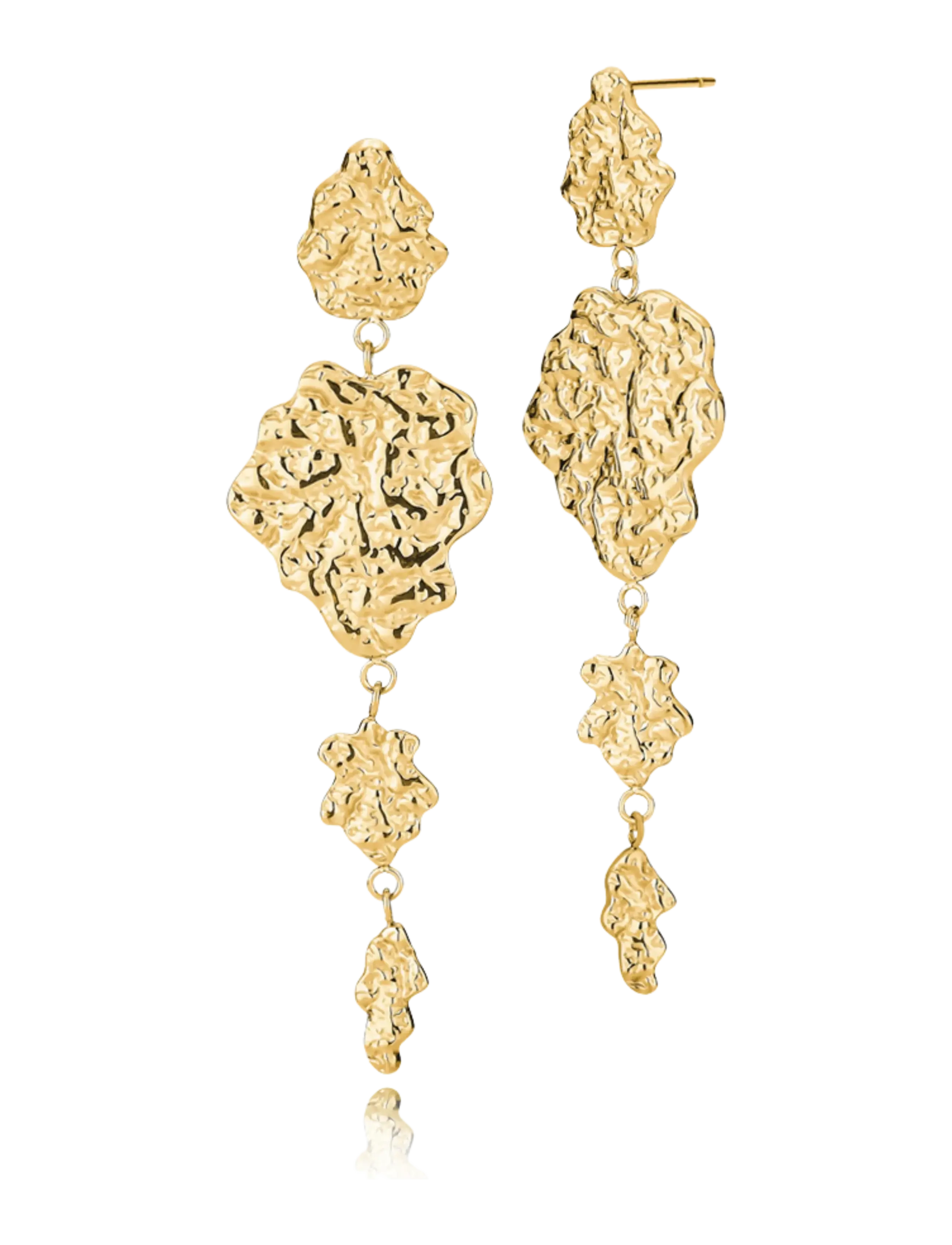 Sistie Sophia Earstuds Long Gold-Plated, One Size, Earrings, Gold - Pendants Frauen
