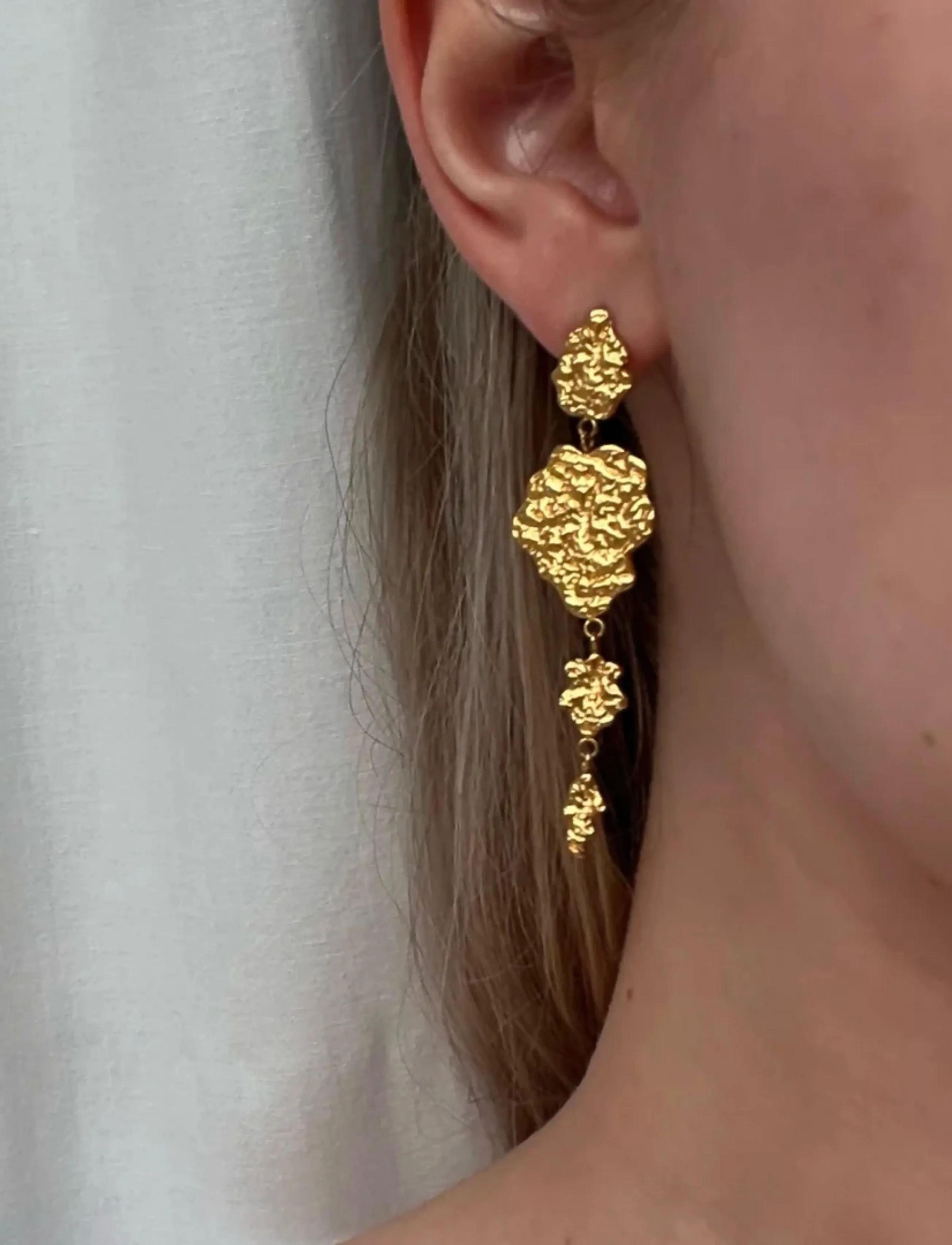 Sistie - Sophia - Earstuds Long Gold-plated - ohrhänger - gold - 2
