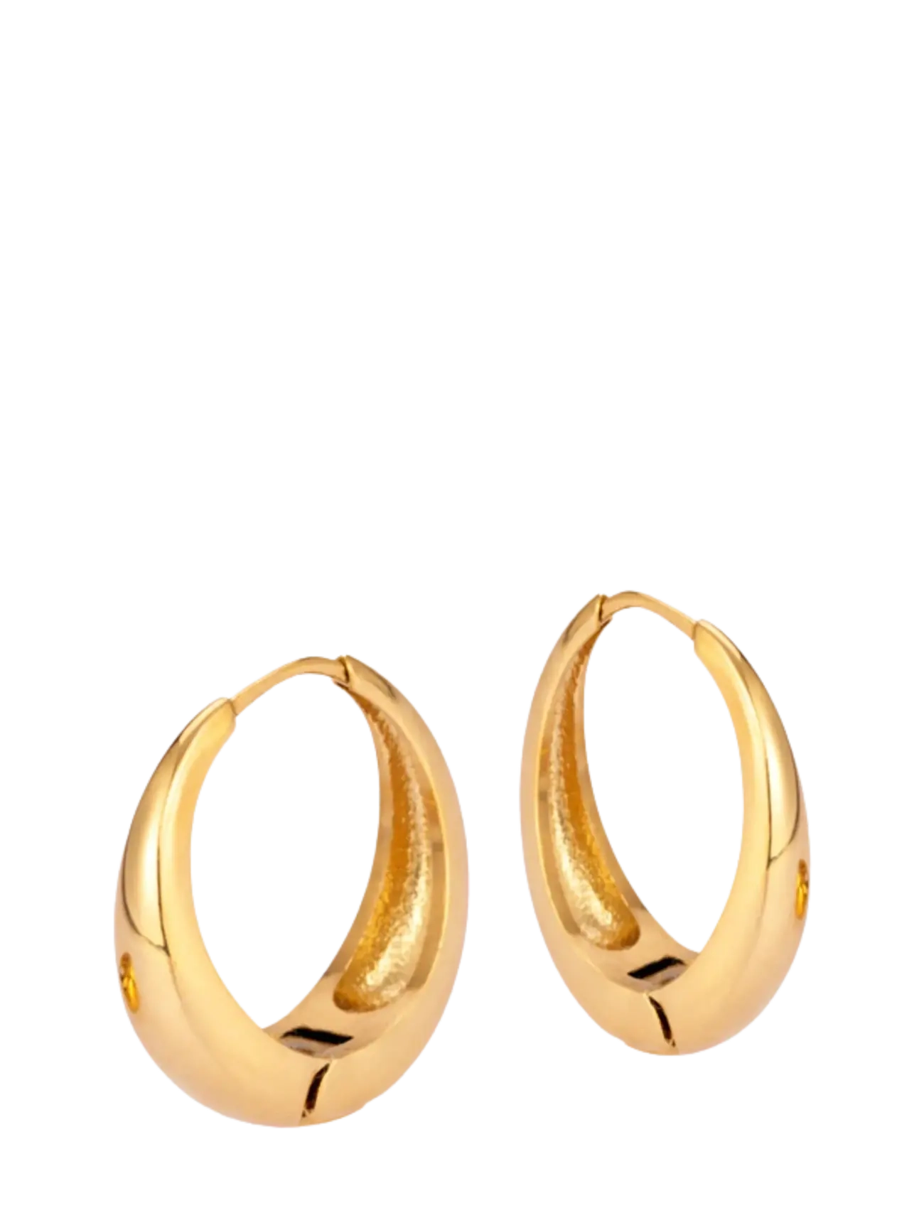 Sistie Loops Creoles Gold-Plated, Kvinder, Kreol Øreringe, Guld, Str: ONE SIZE