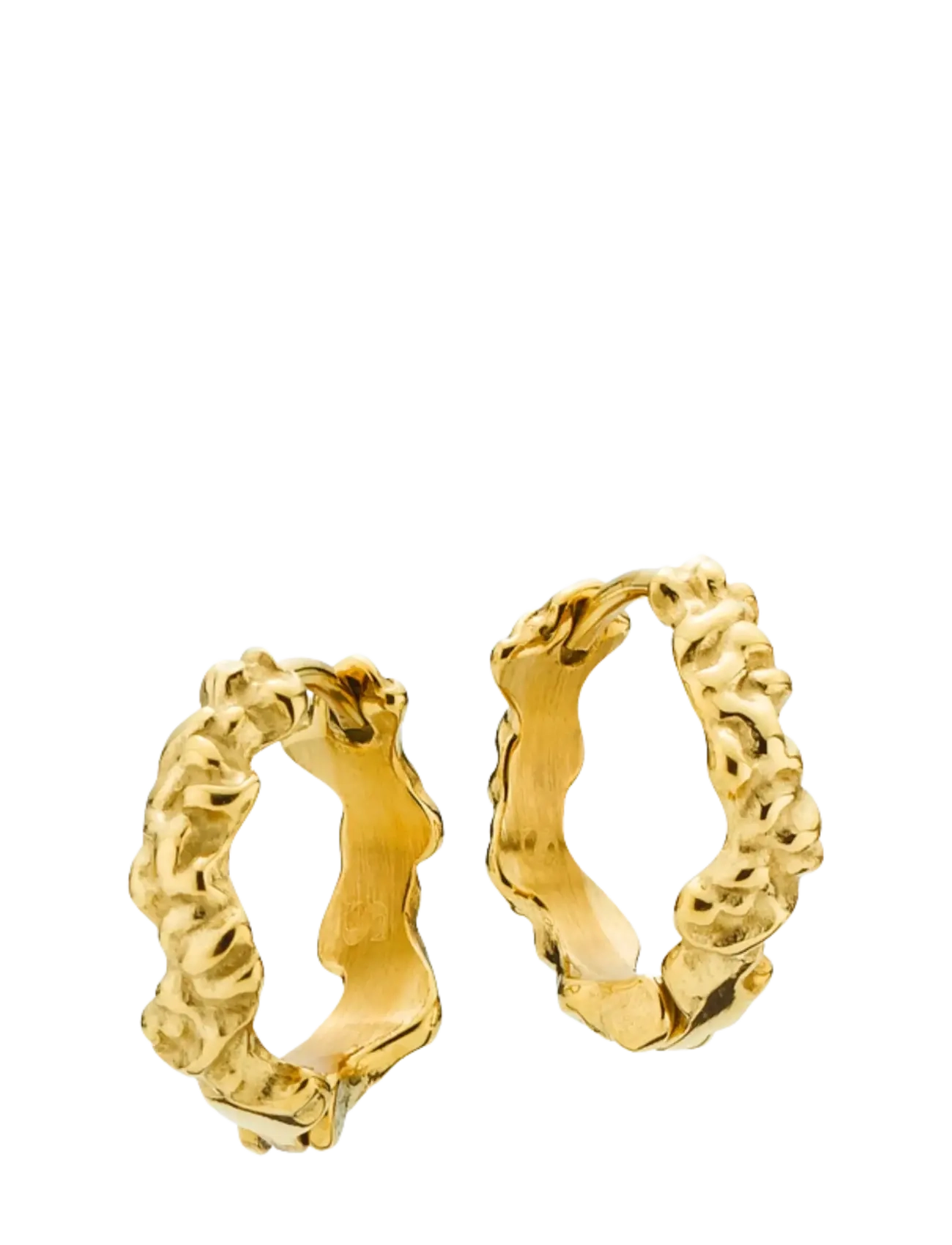 Sistie Hoop Creoles Gold-Plated, One Size, Earrings, Gold - Hoops, Frauen