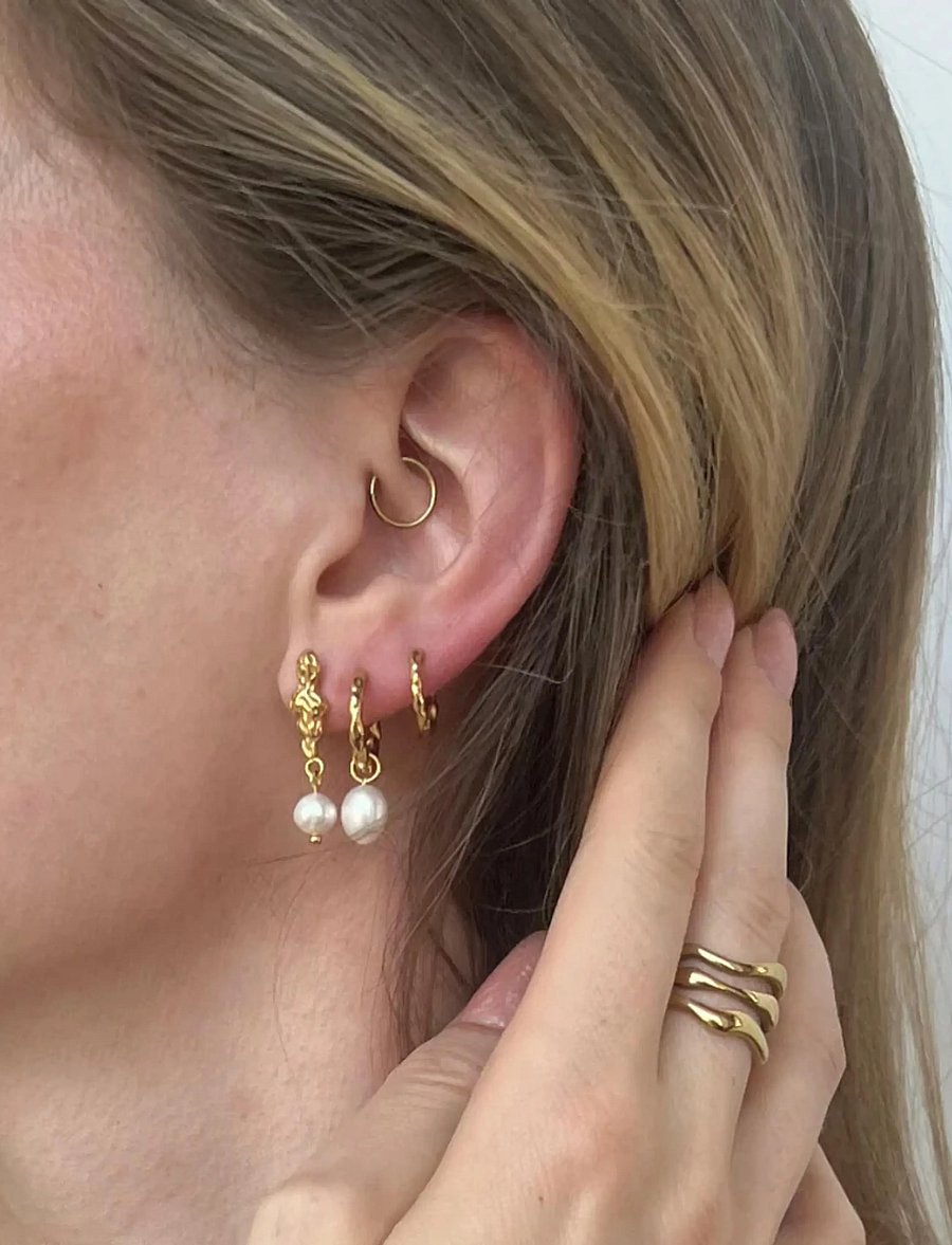 Sistie - Hoop - Creoles Gold-plated - gold - 1