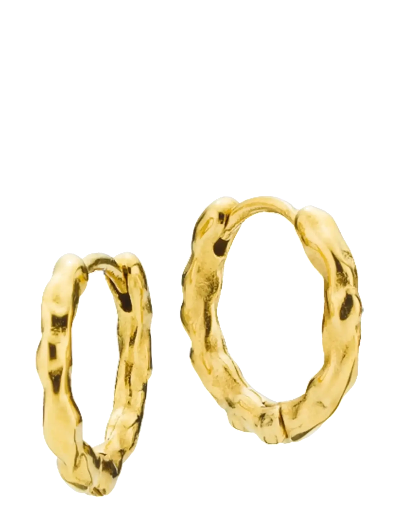 Sistie Hoop Creoles Gold-Plated, One Size, Earrings, Gold - Hoops, Frauen
