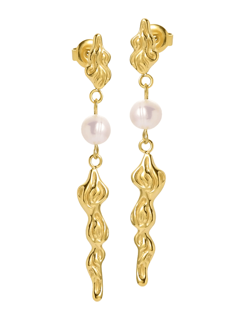 Sistie - Freja - Earrings Gold-plated - ohrhänger - gold - 1